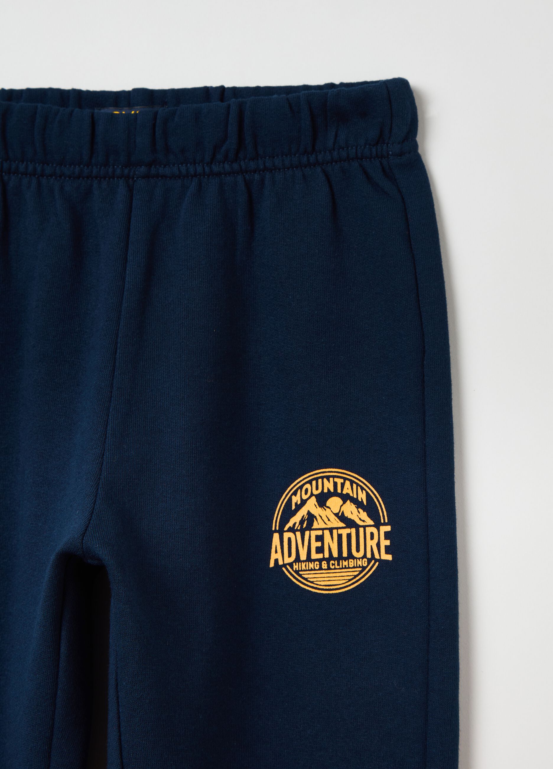 Fleece joggers with elasticated edging