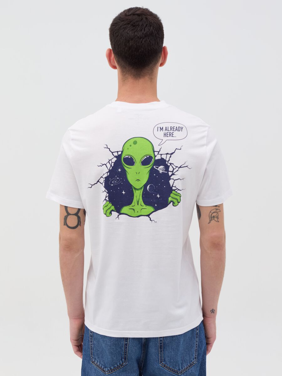 T-shirt with alien print_3