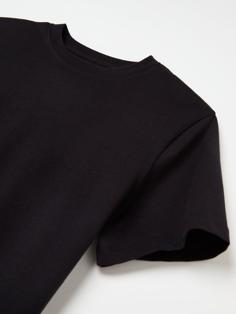 Cotton T-shirt with round neck_5