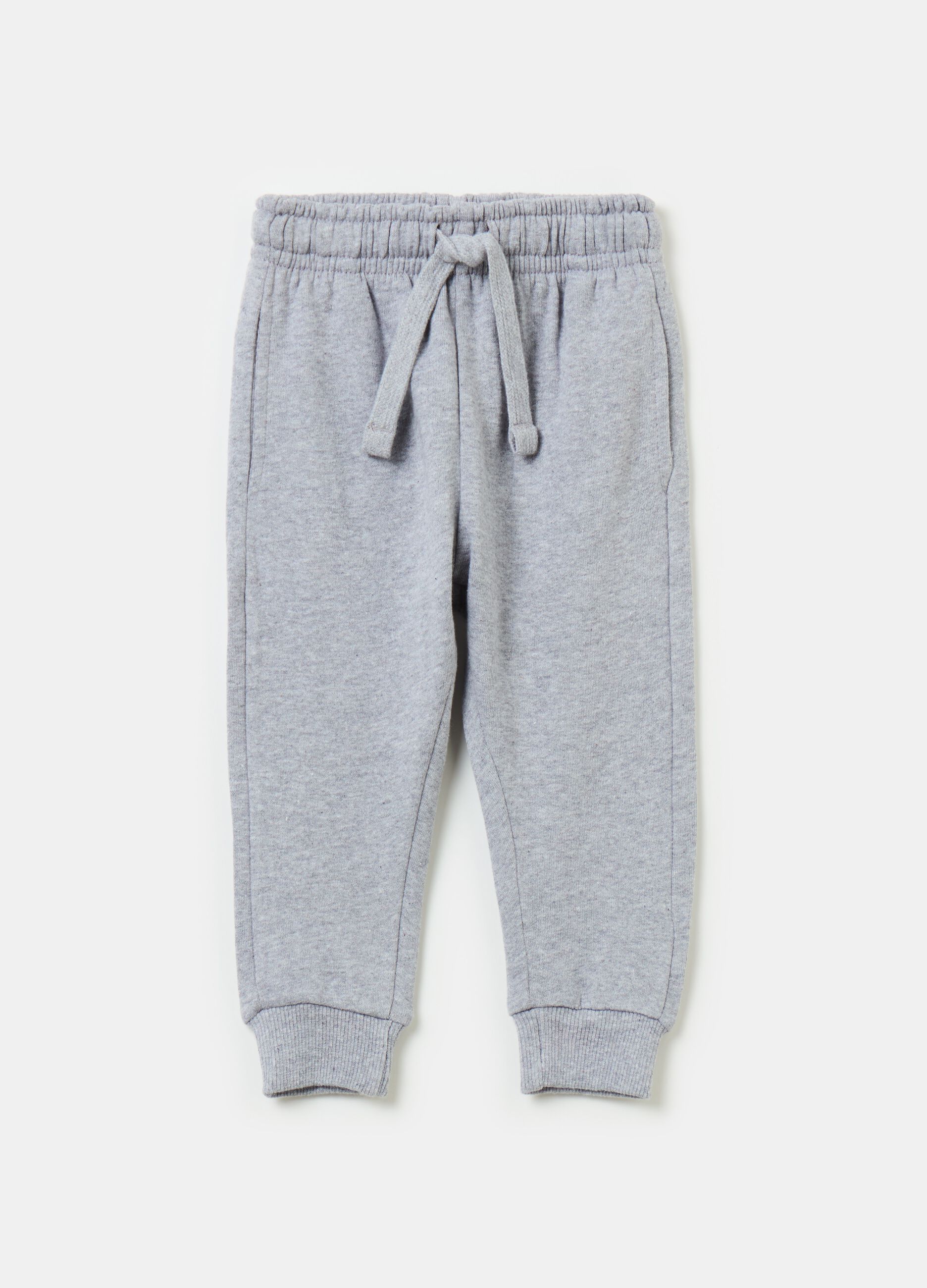 Fleece joggers with drawstring