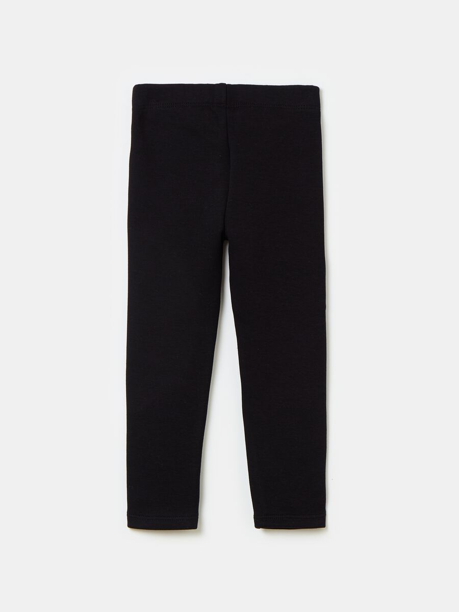 Solid colour stretch leggings_1