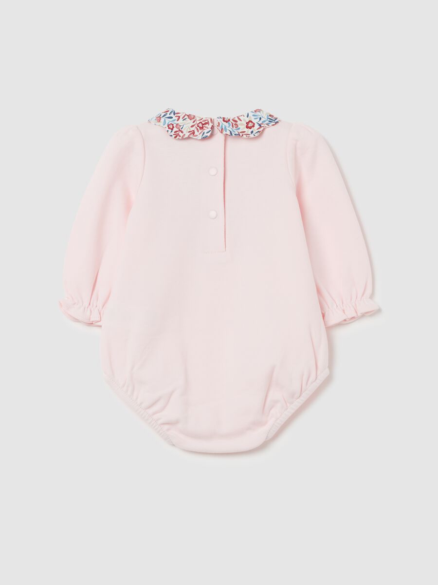 Organic cotton bodysuit with Minnie Mouse embroidery_1