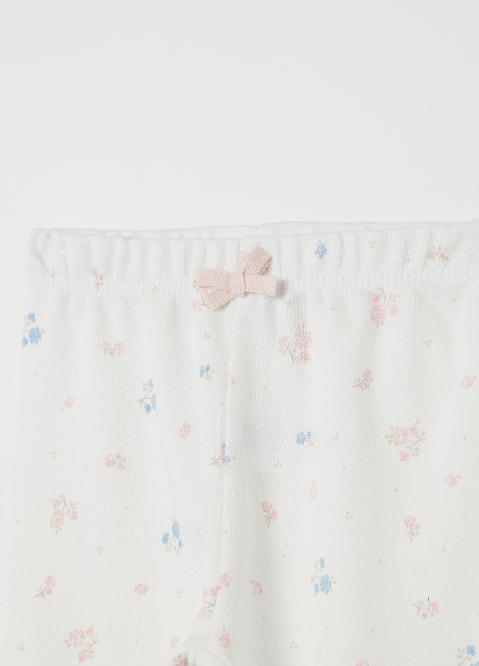 Floral leggings in organic cotton