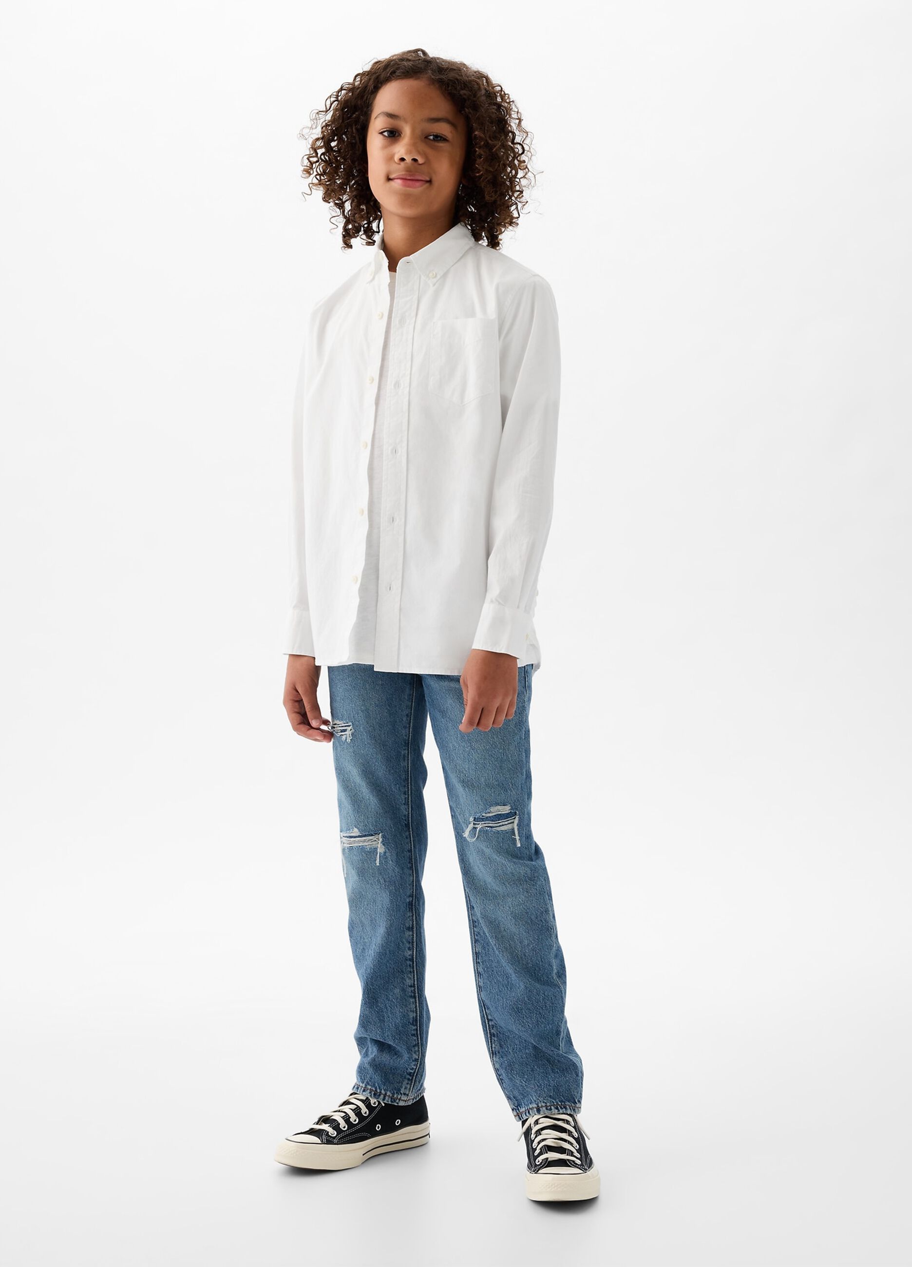 Organic cotton shirt with pocket