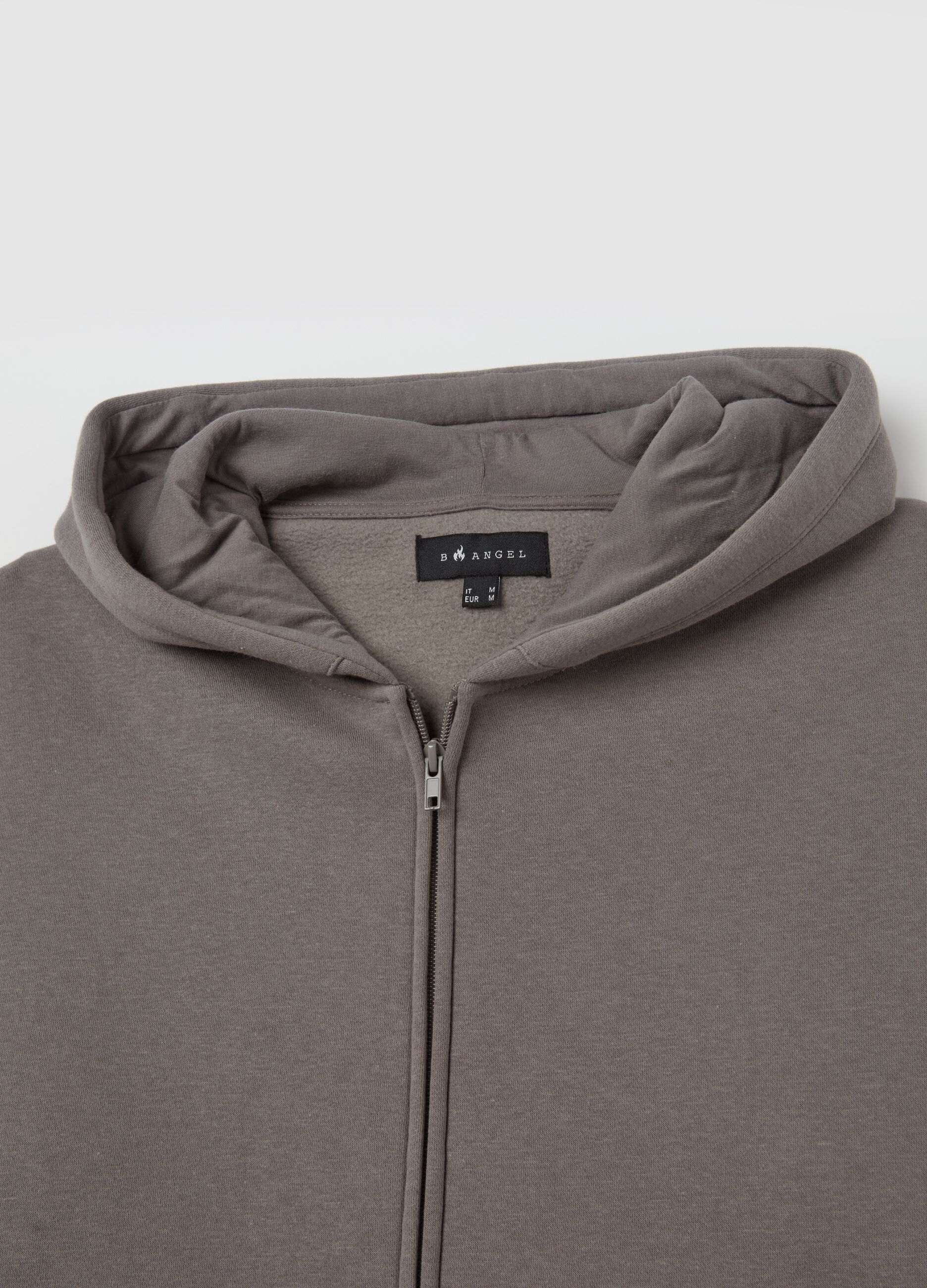 Full-zip in felpa con cappuccio