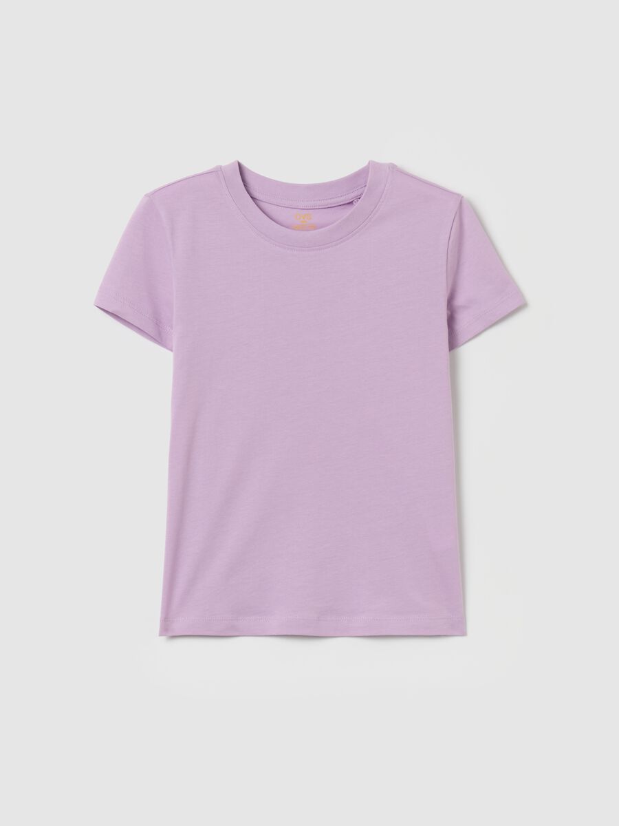 Solid colour T-shirt in organic cotton_0