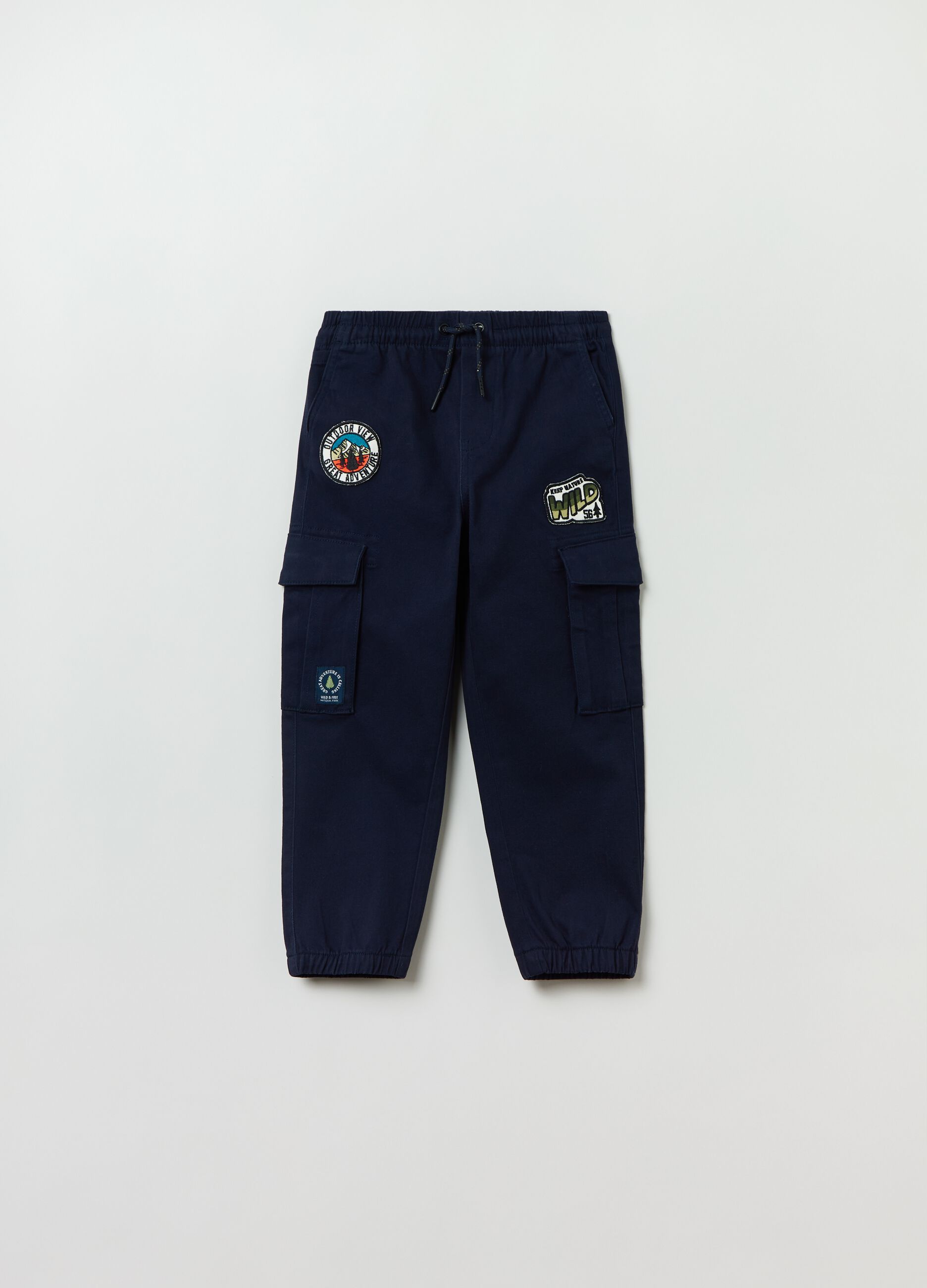 Joggers cargo con coulisse e patch