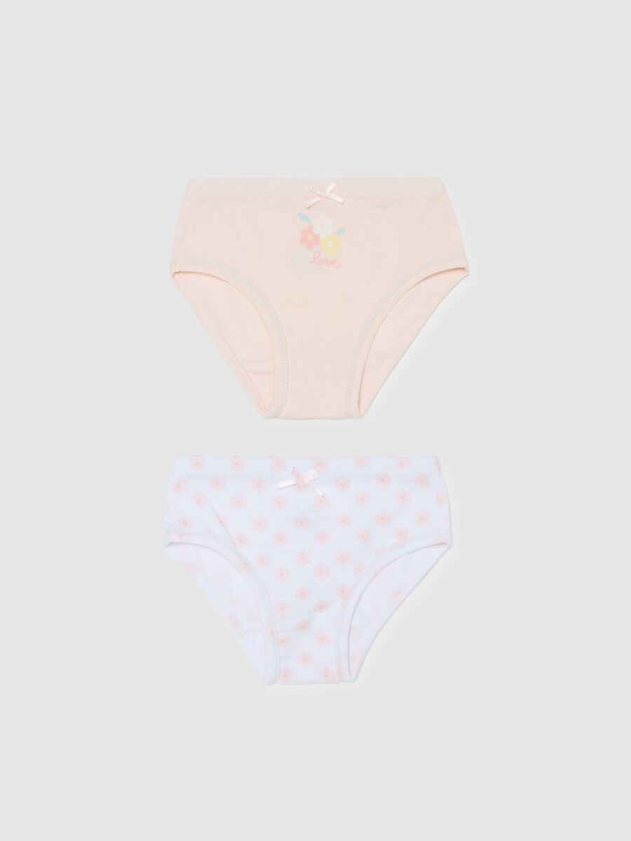 Two-pack briefs in organic cotton with bow_0