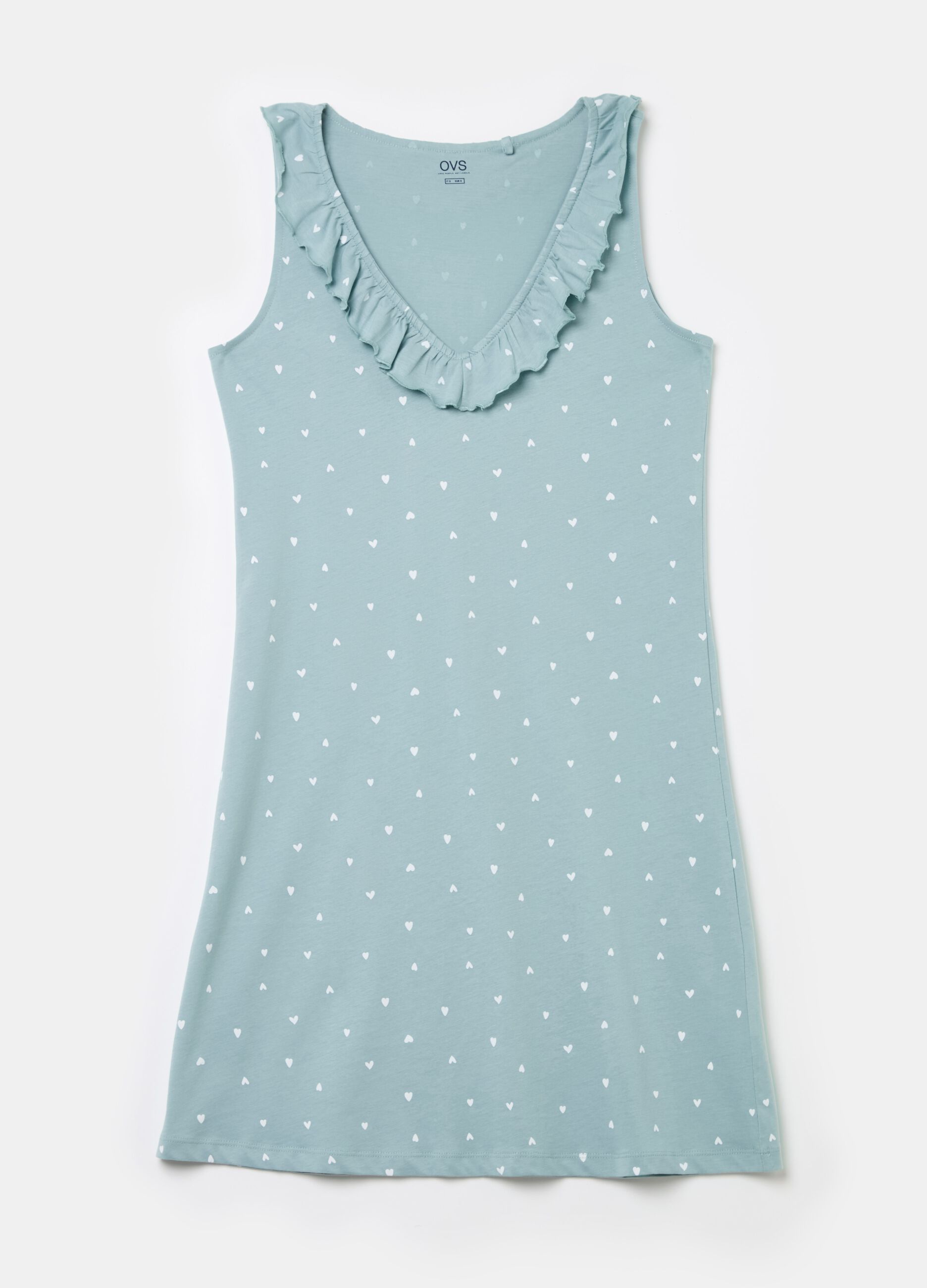 Nightdress with small hearts print