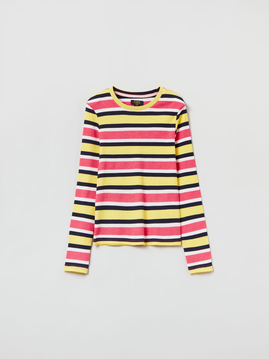 Long-sleeved T-shirt with stripes_0