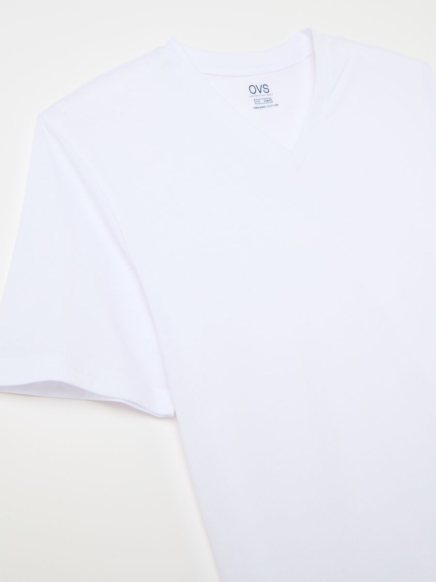 Organic cotton undershirt with V neck_5