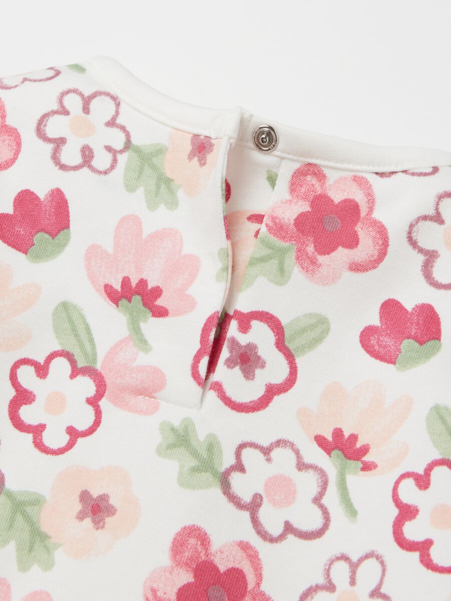 Organic cotton pyjamas with small flowers print_3