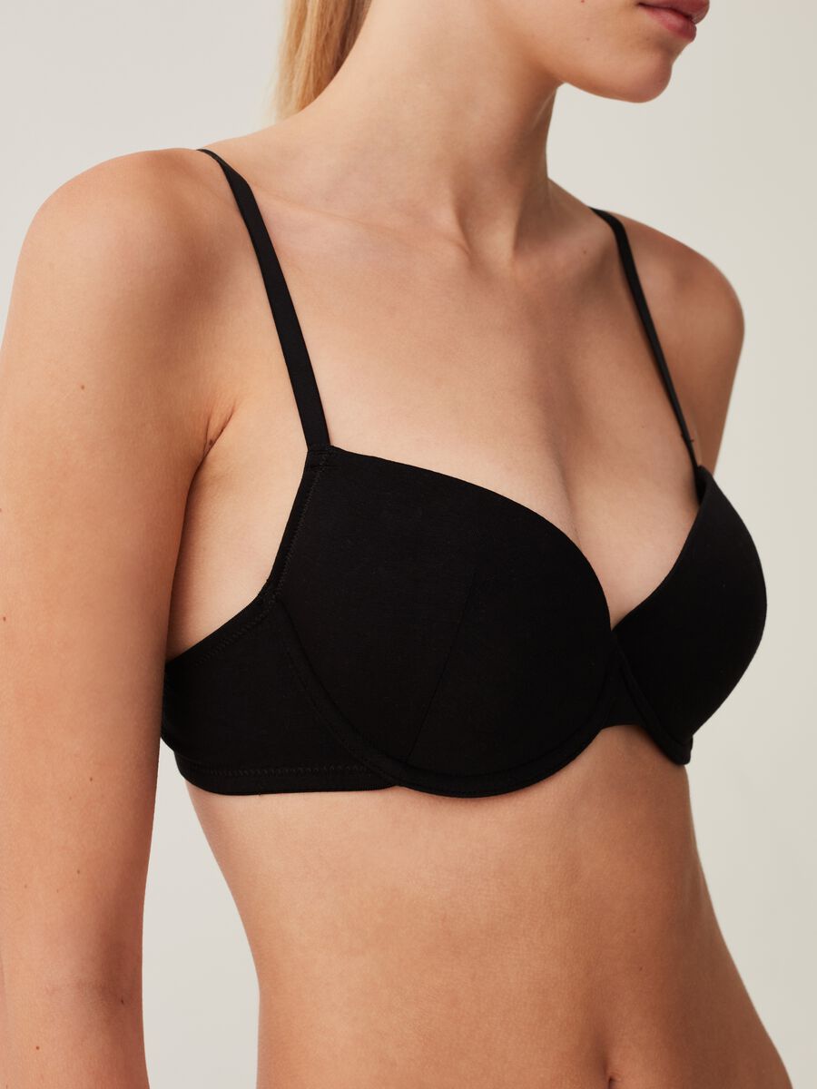 The Padded stretch cotton bra_3