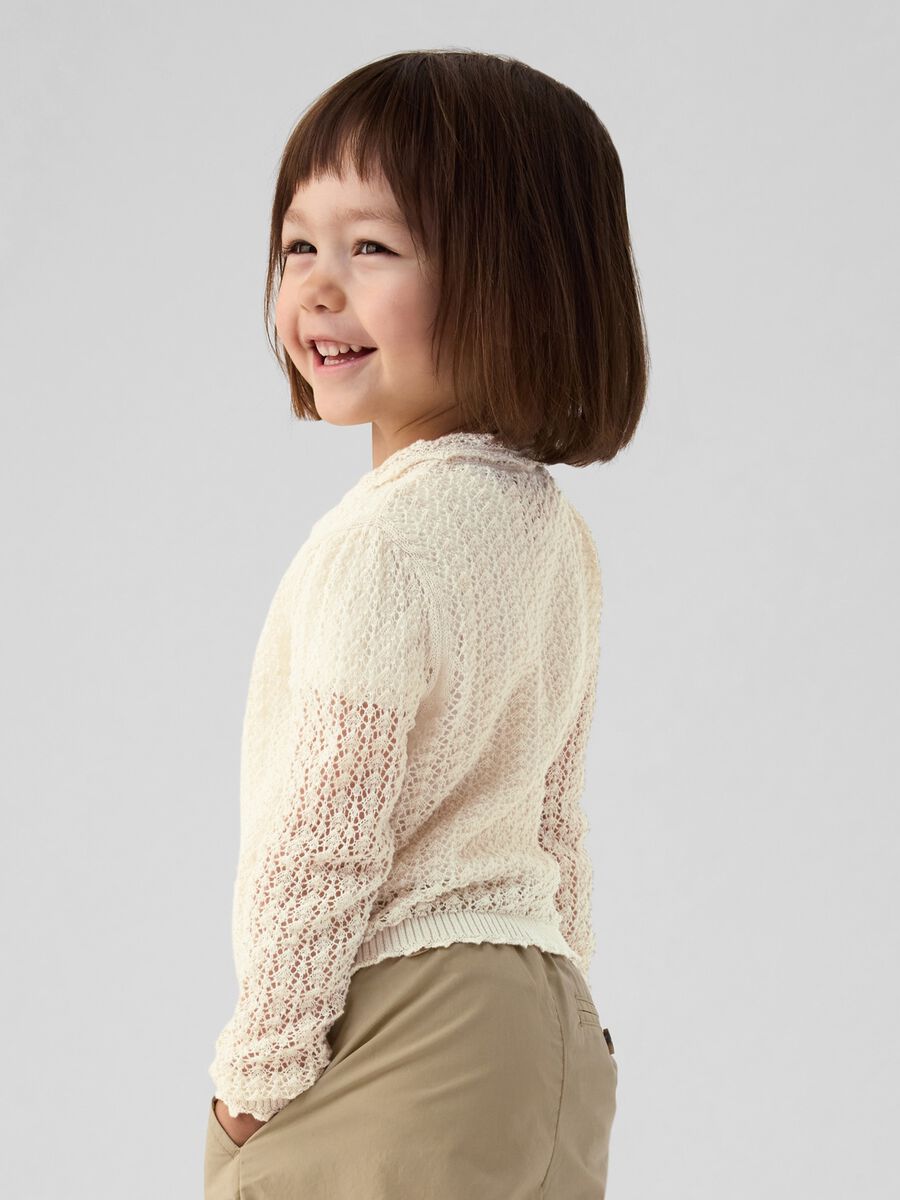 GAP for DÔEN cardigan with openwork design_3