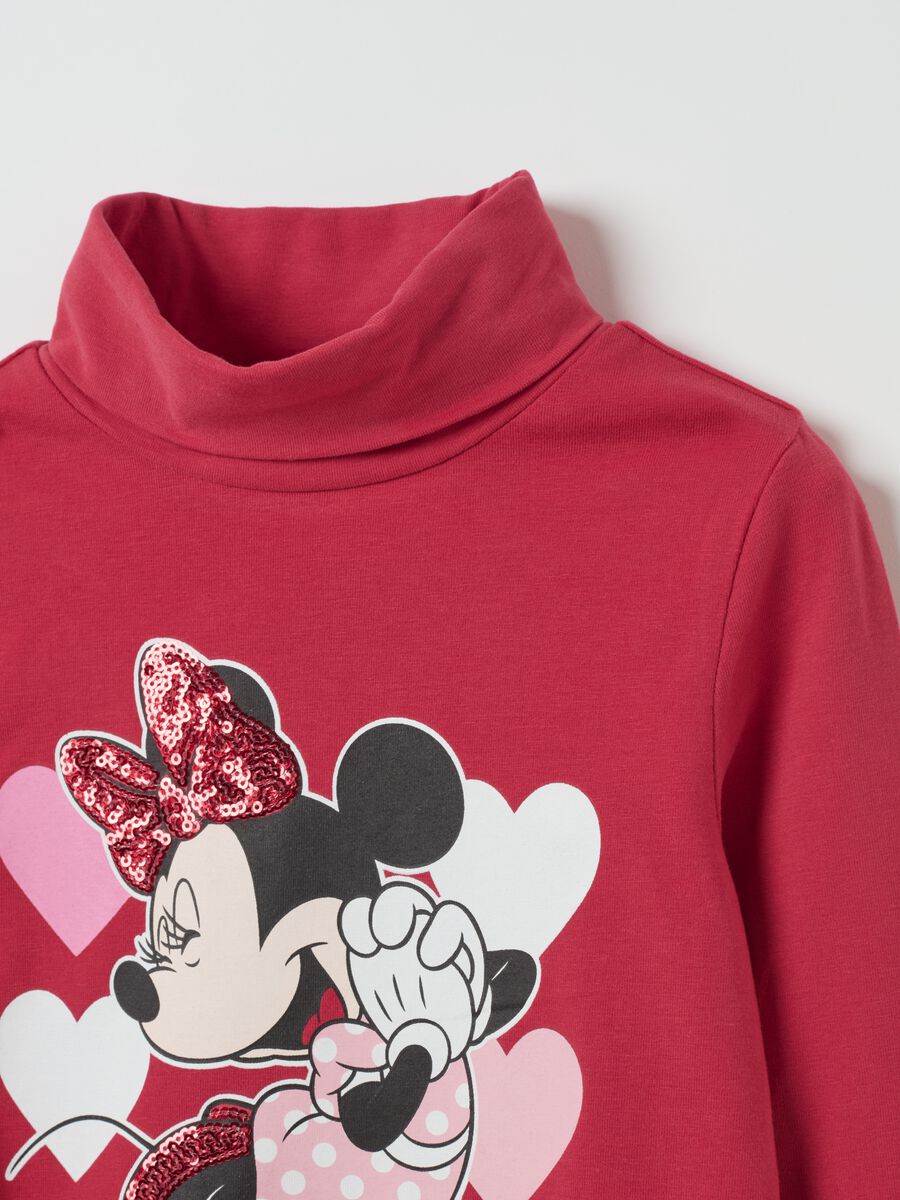 Turtle-neck t-shirt with Minnie print_2