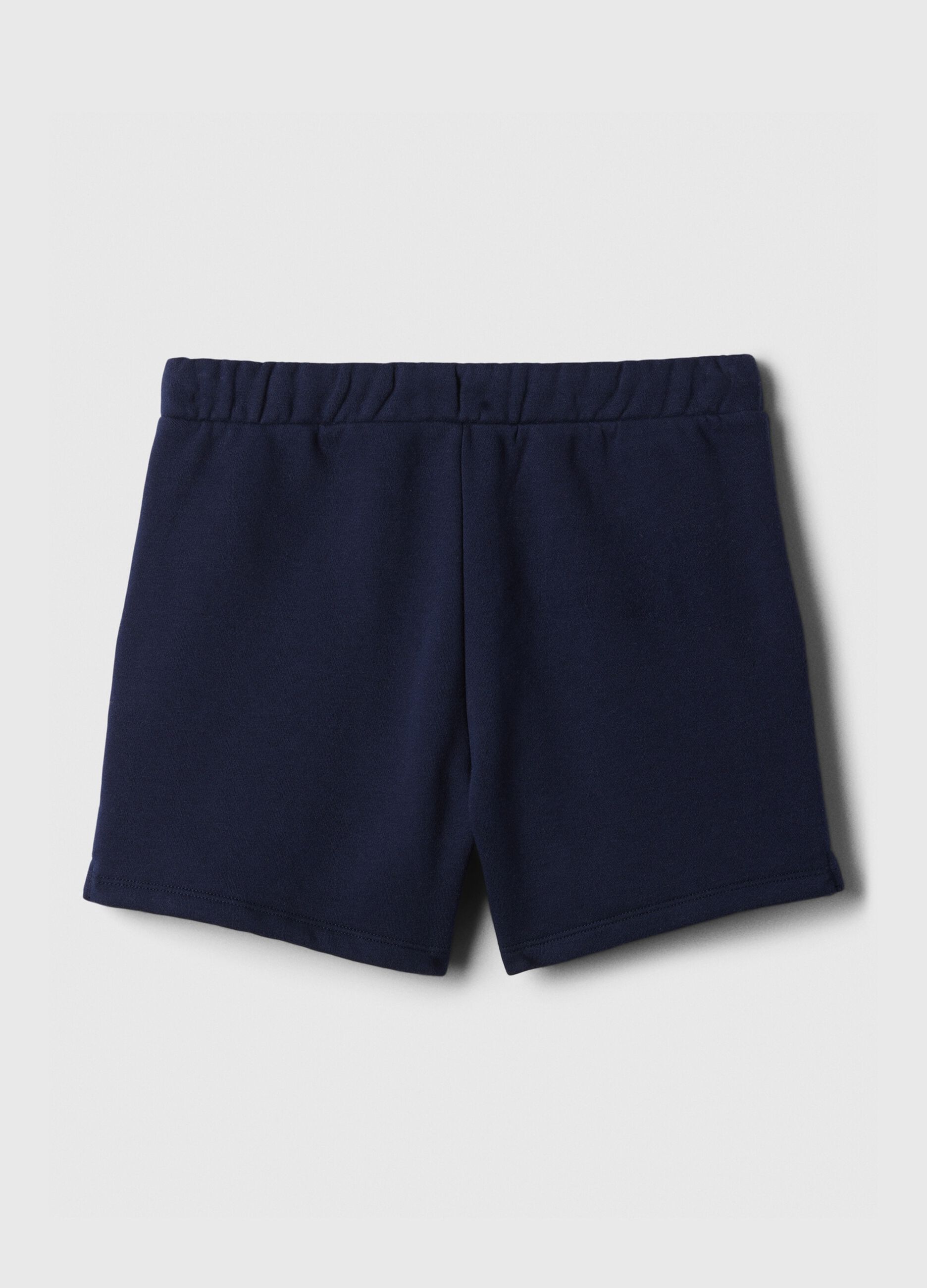 Shorts in French terry with logo print