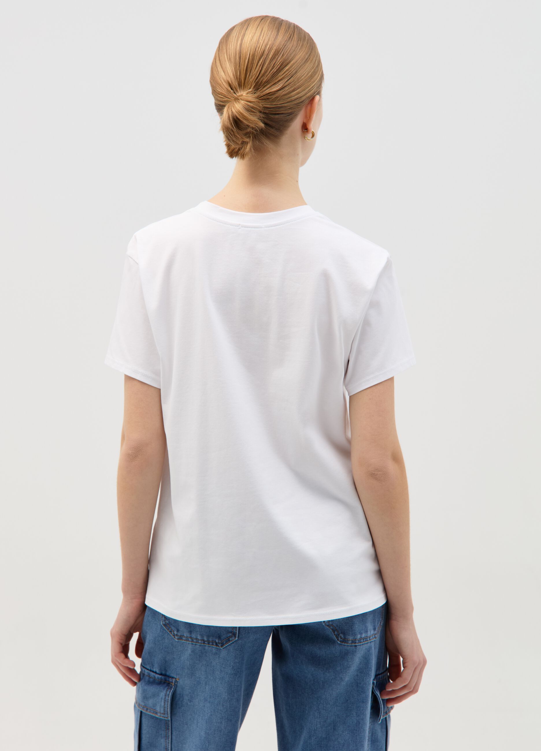 T-shirt with La Dolce Vita print in foil