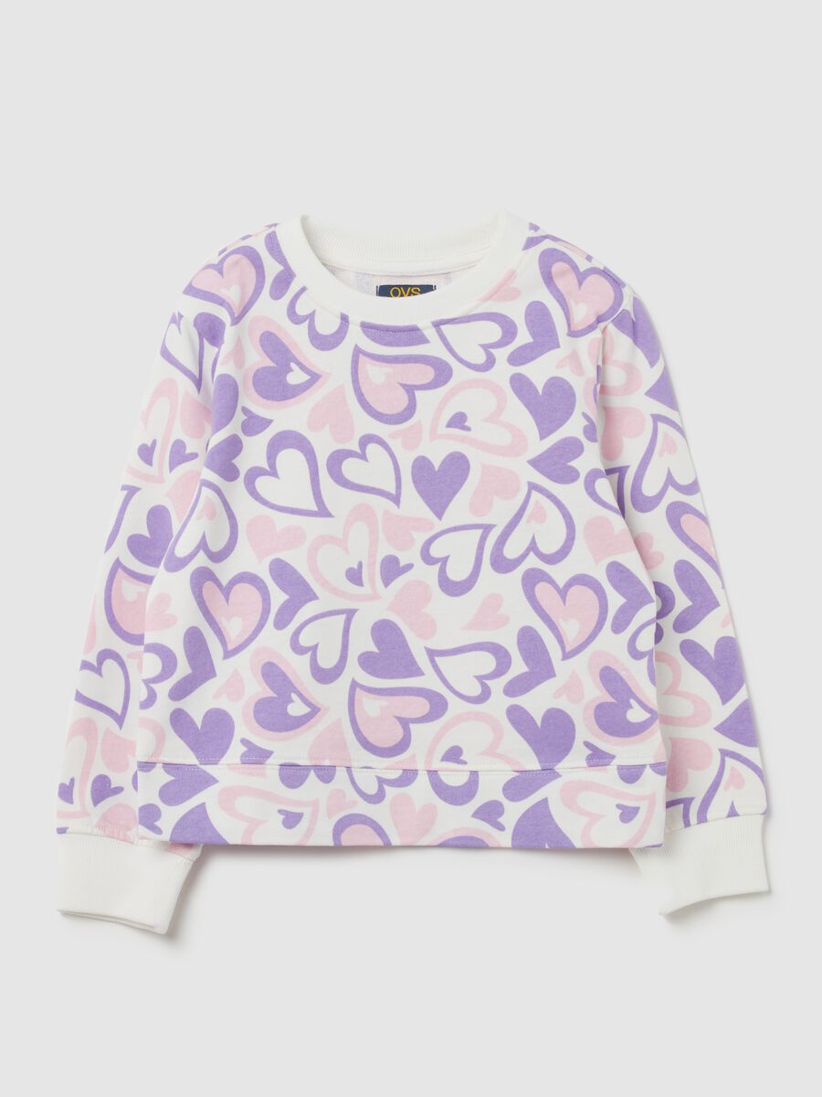 French terry sweatshirt with print_0