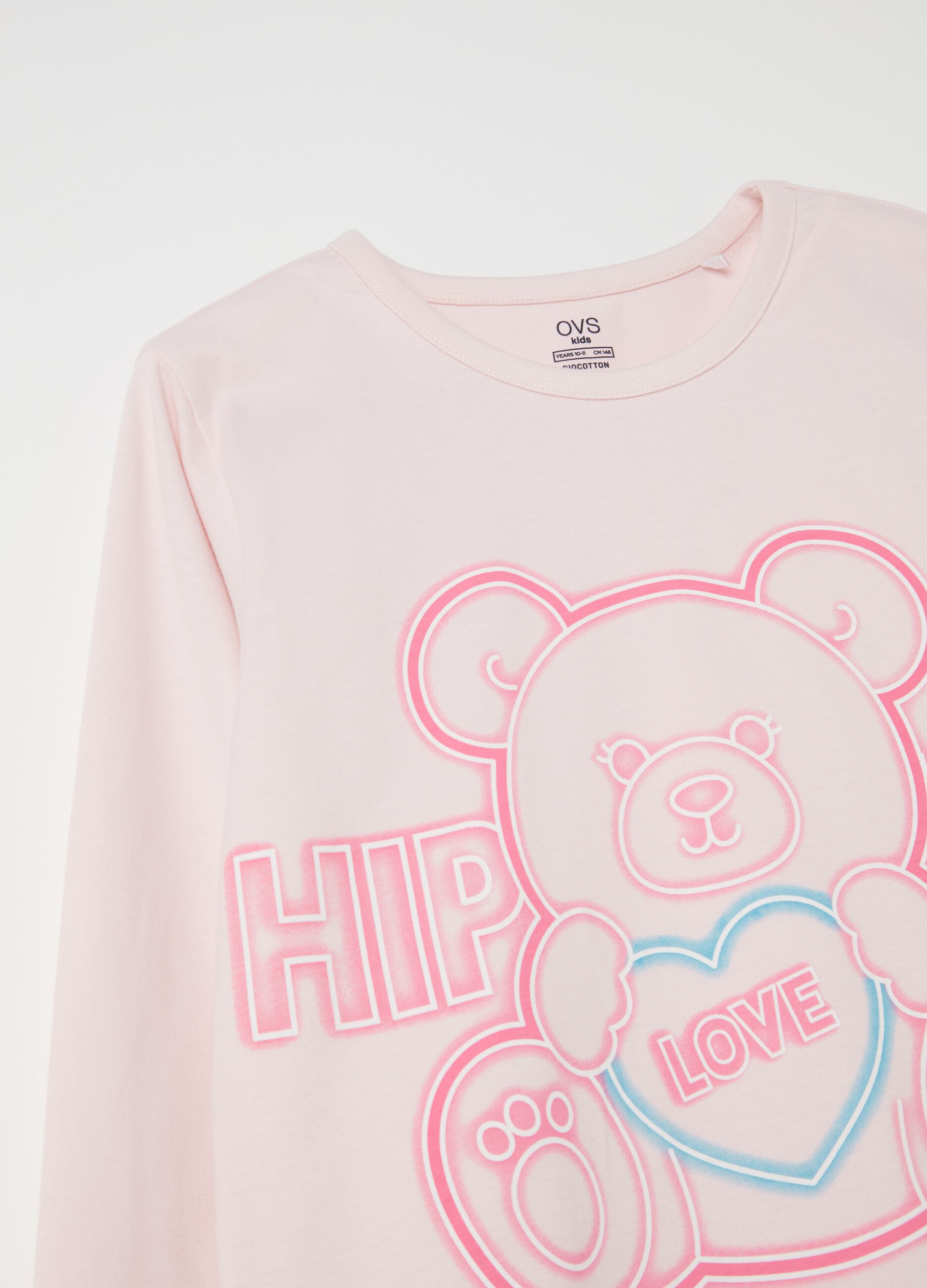 "HIP HOP LOVE” teddy bear pyjamas in organic cotton