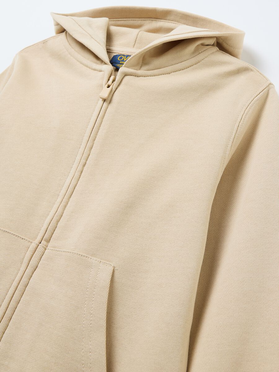 Essential organic cotton full-zip sweatshirt with hood_2