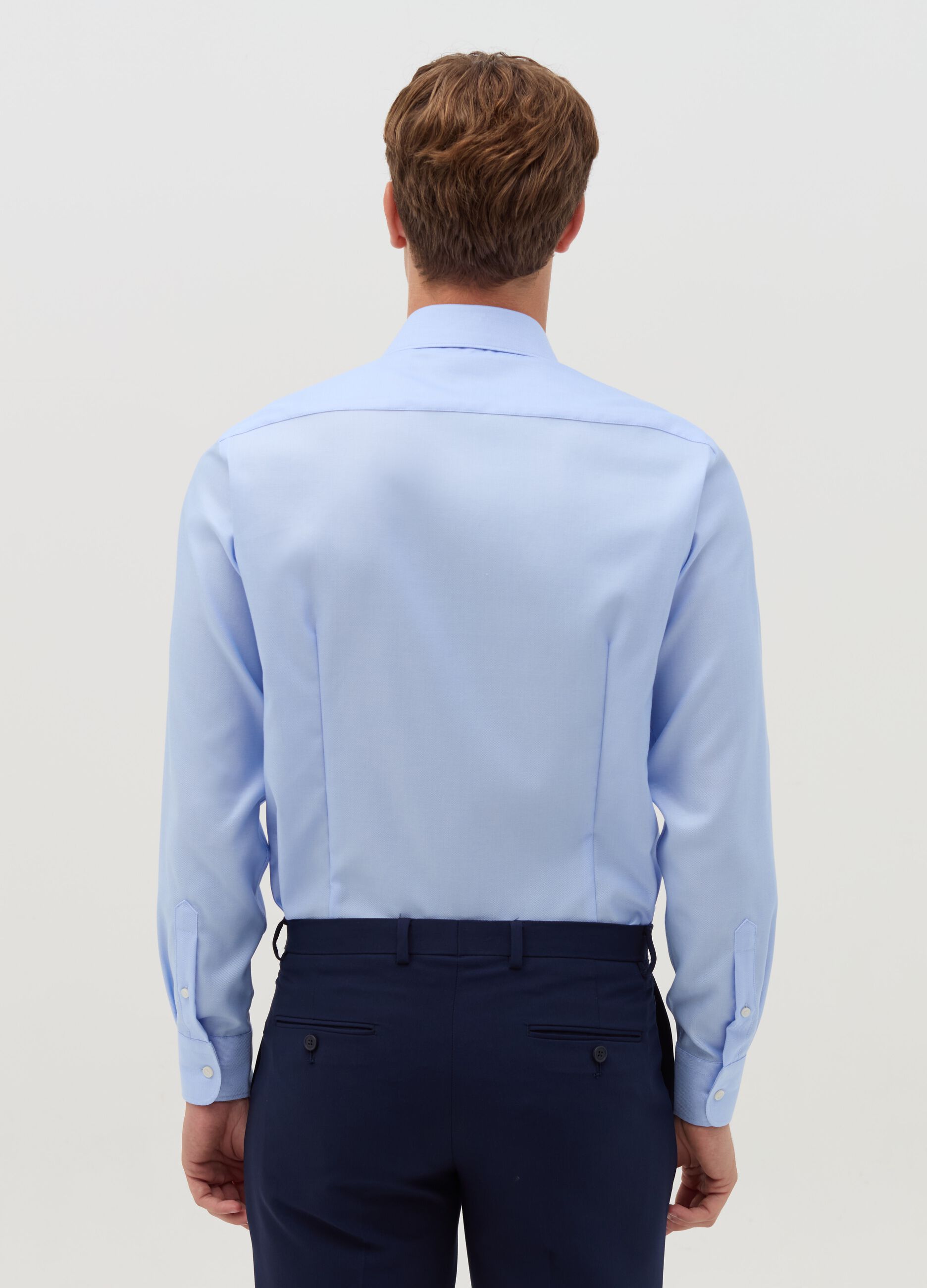 Slim-fit shirt in double-twist cotton