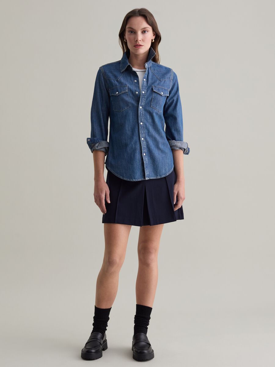 Western shirt in denim_0