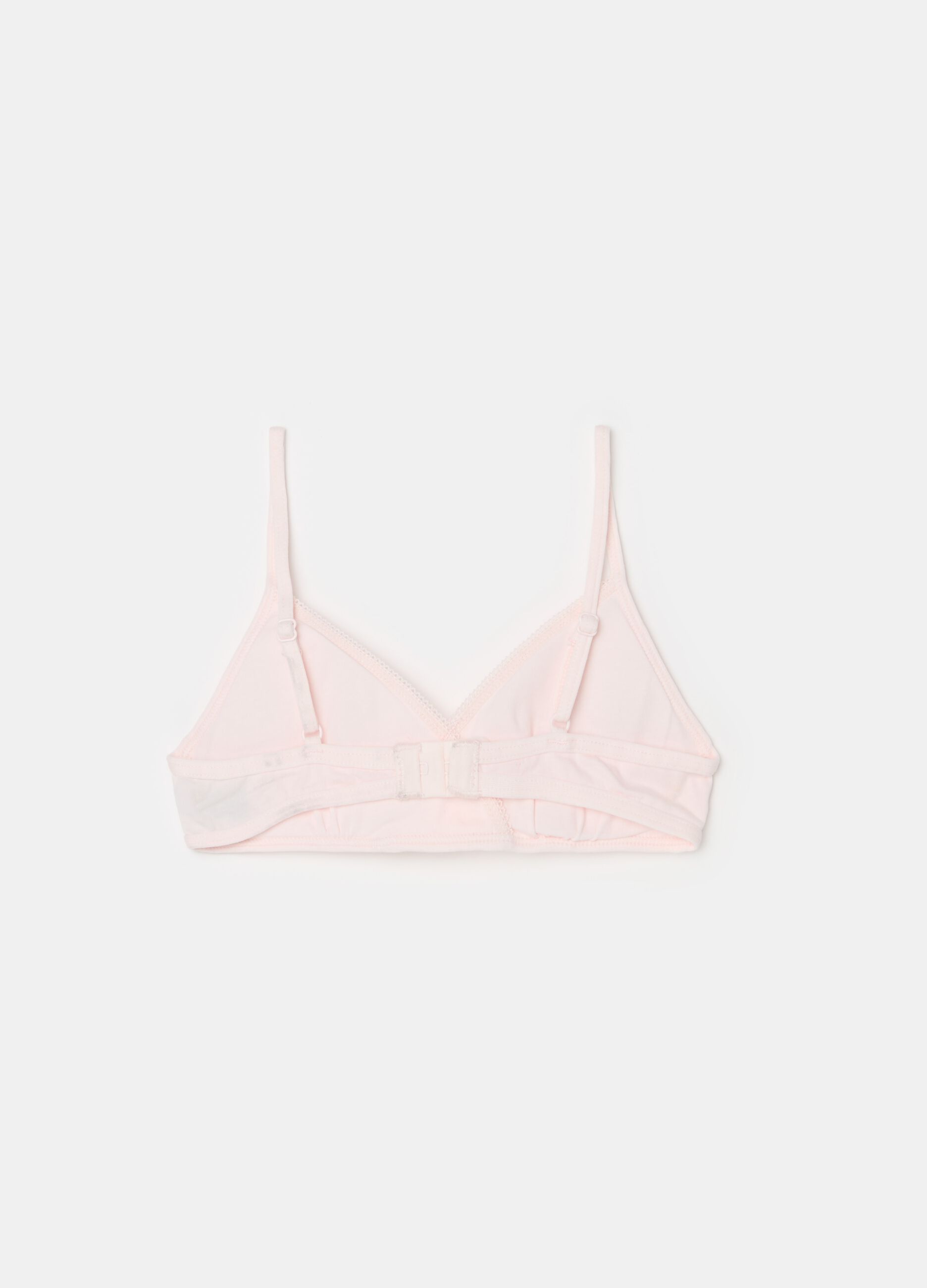 Semi-padded triangular bra