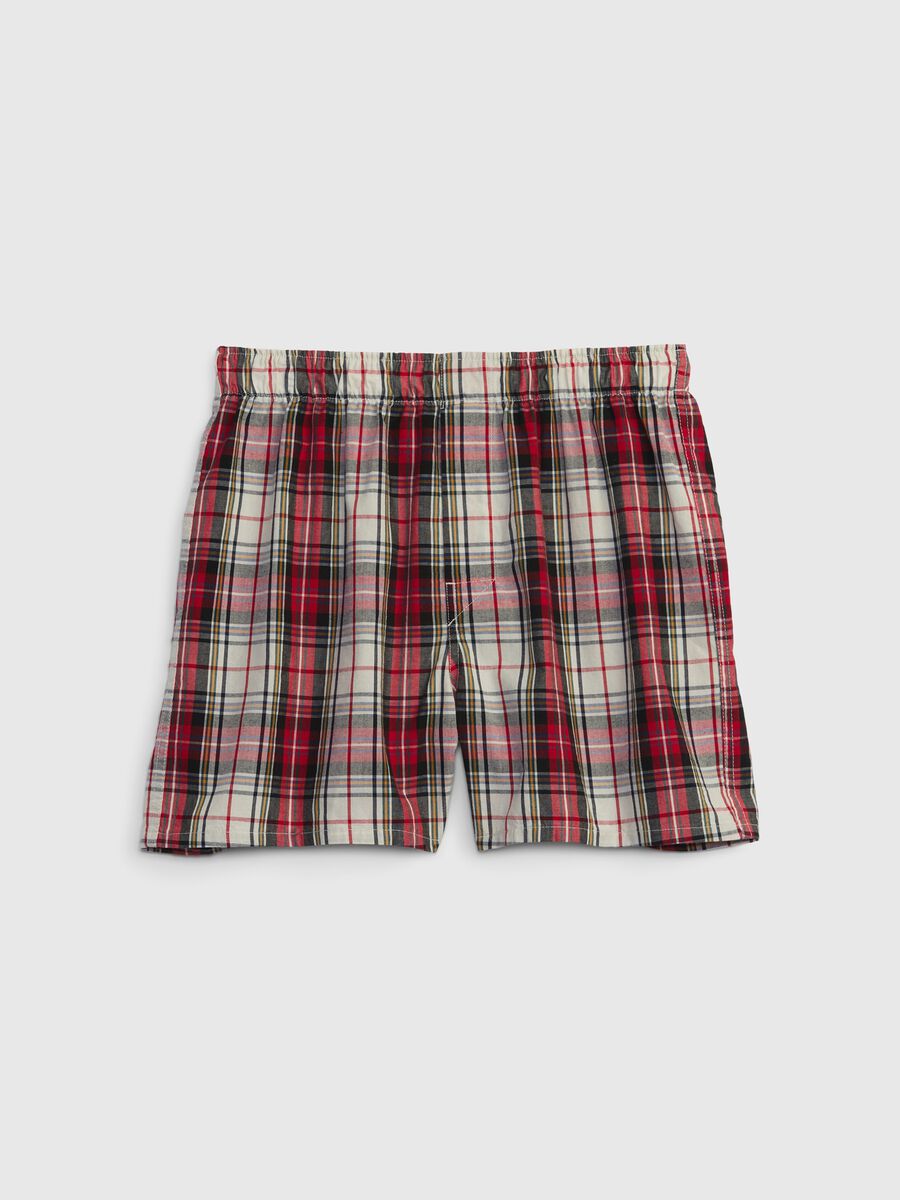 Cotton boxer shorts with check pattern_0