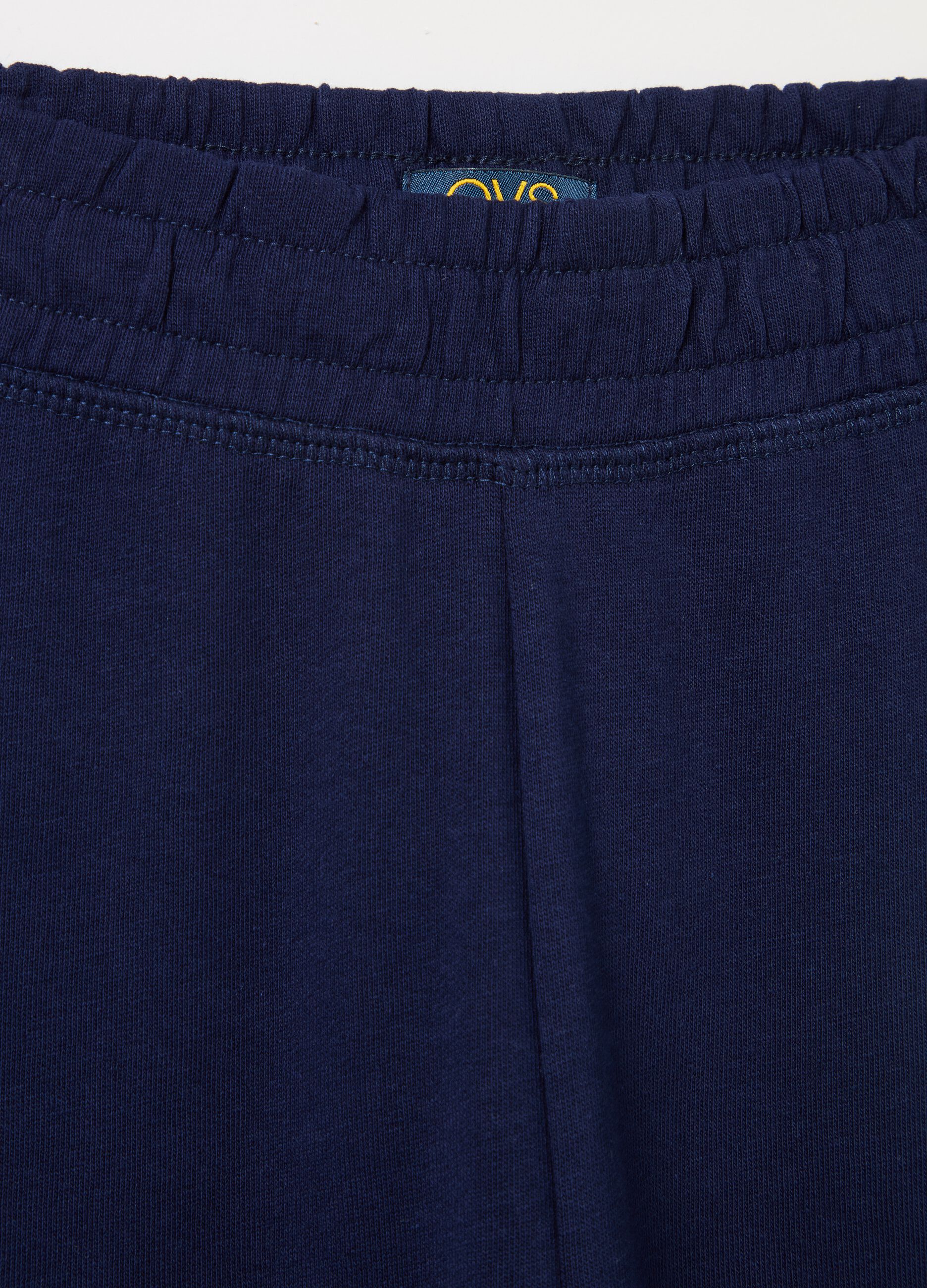 Fleece joggers with elasticated edging