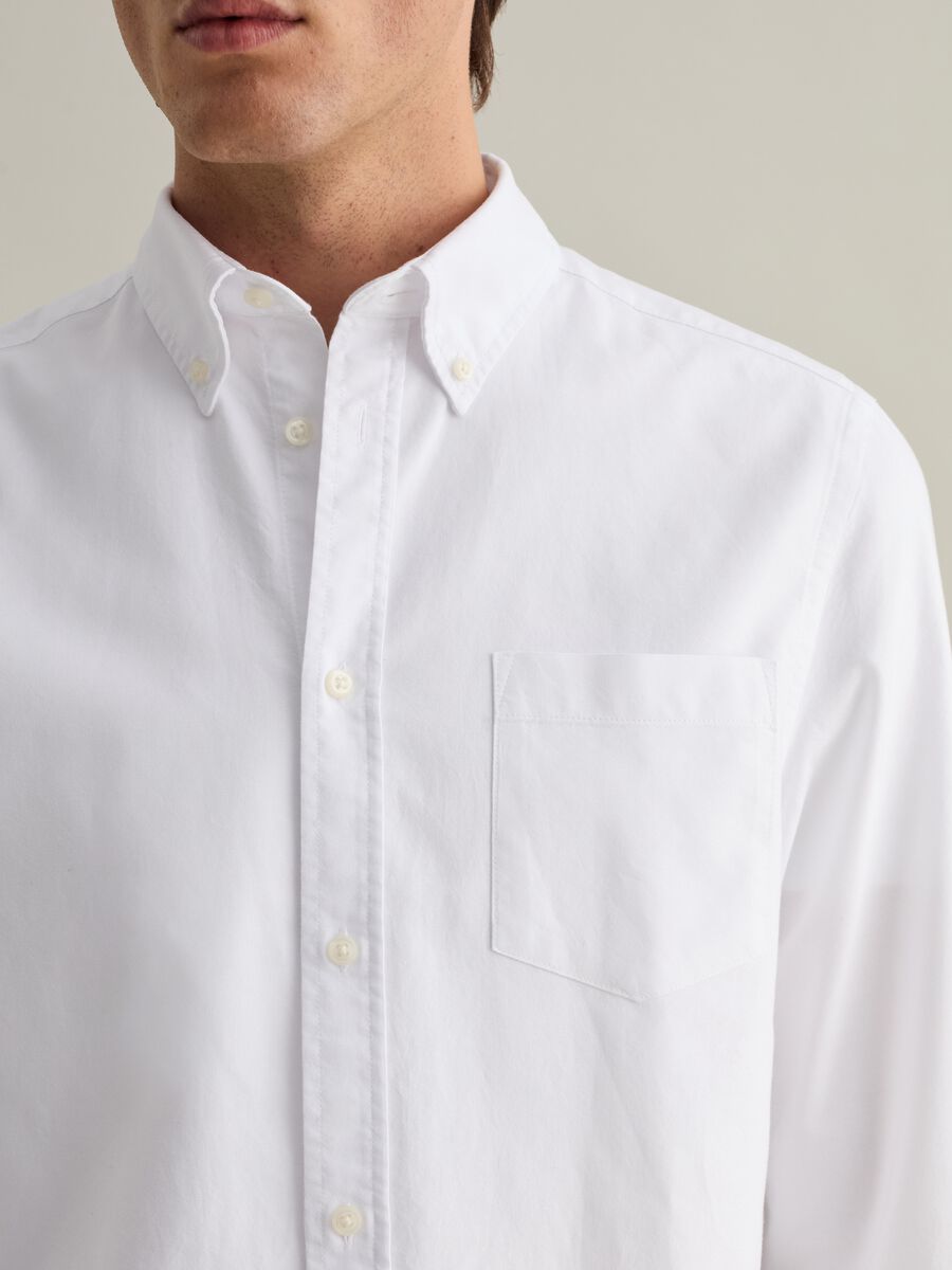 Oxford cotton shirt with button-down collar_3