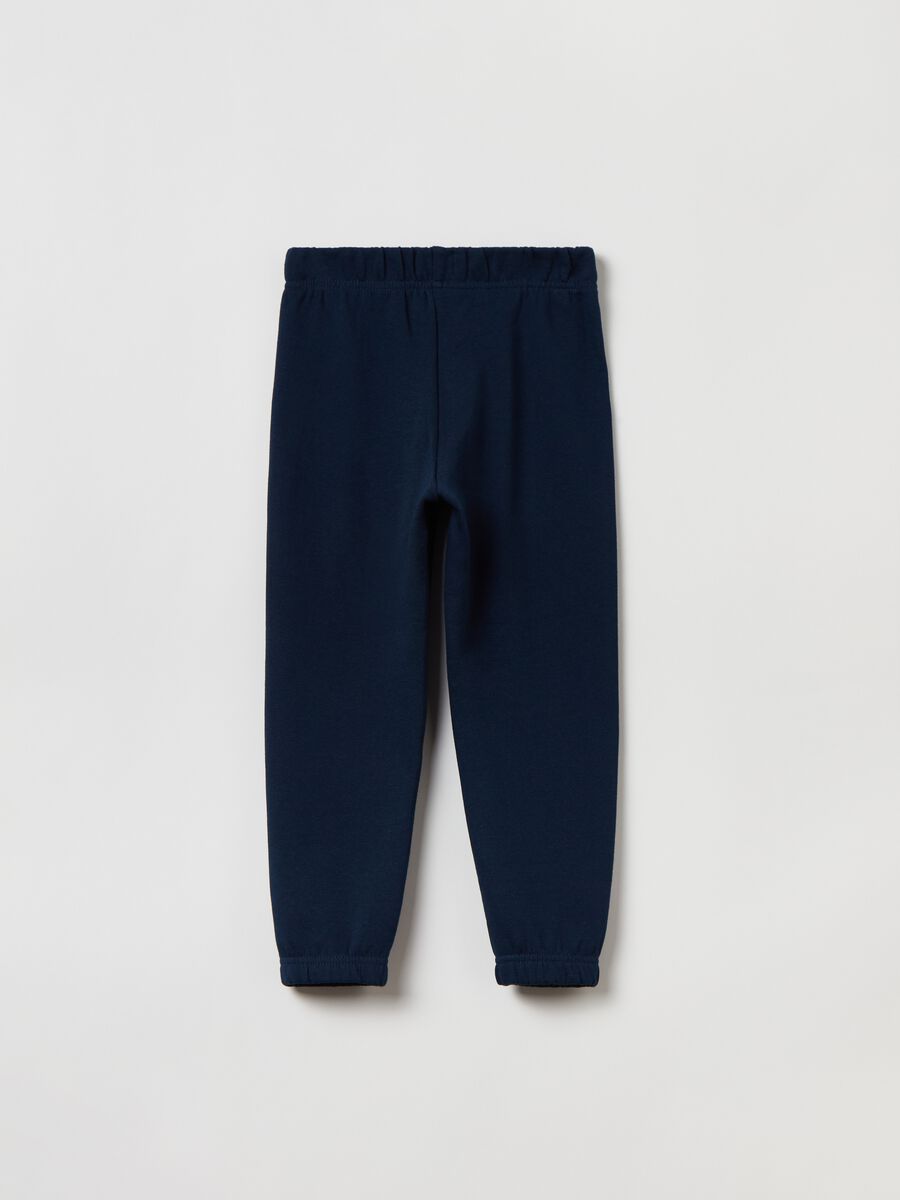 Fleece joggers with elasticated edging_1