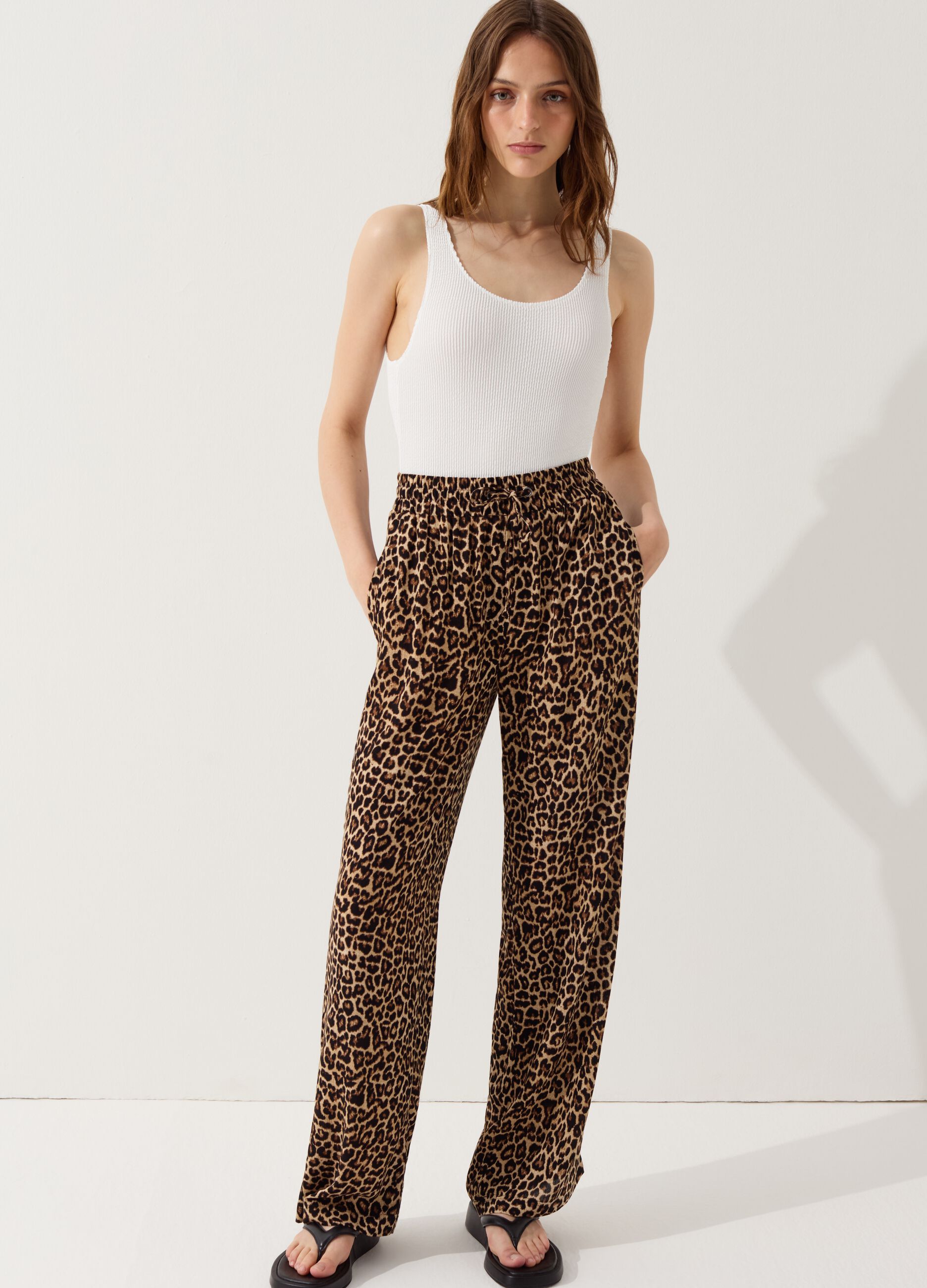 Ovs Pantalone jogger animalier