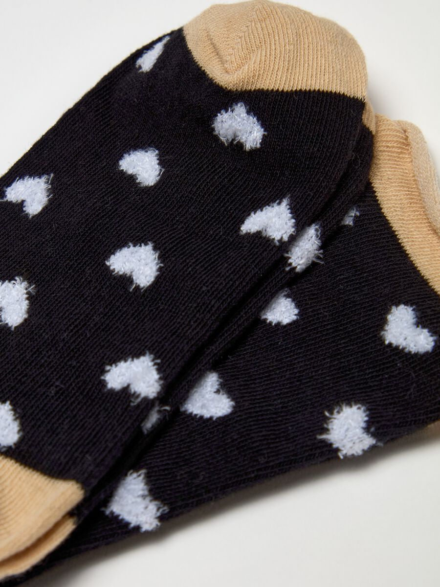 Short socks with hearts design_2