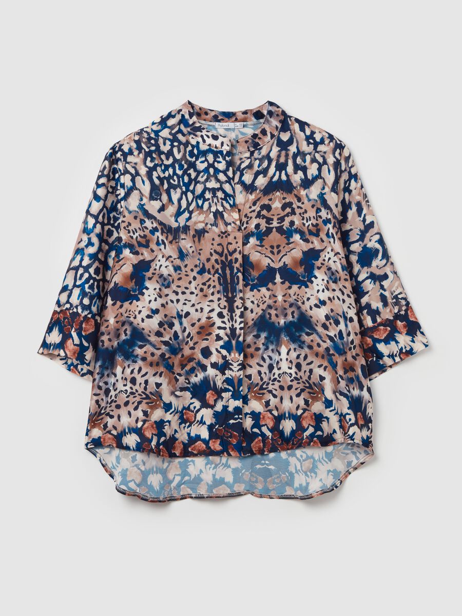 Blusa stampata con maniche a tre quarti_4