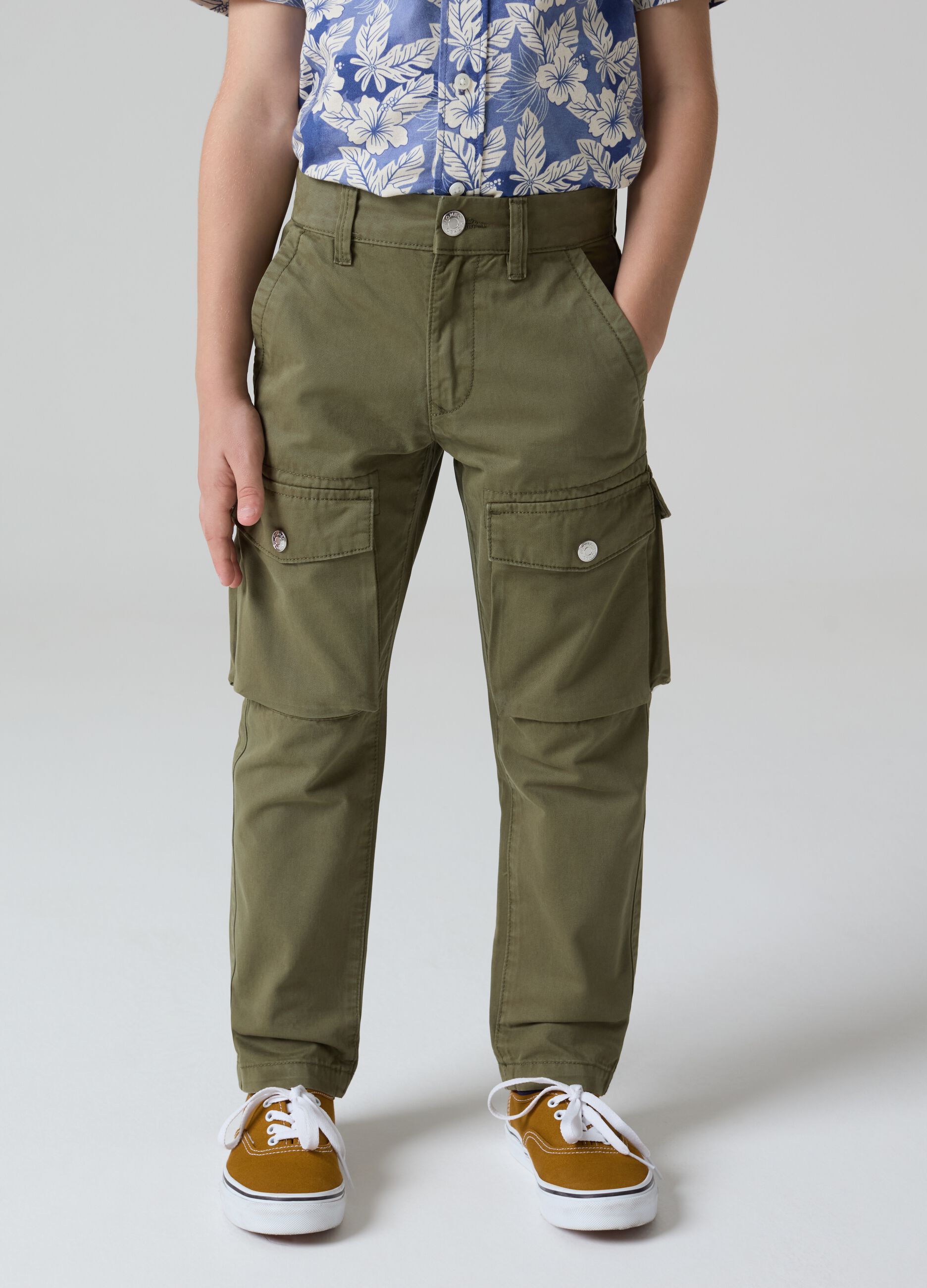 Cotton cargo trousers