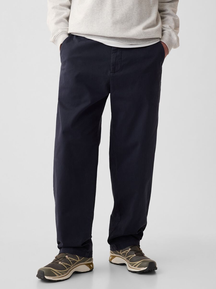 Baggy-fit trousers in stretch cotton_1