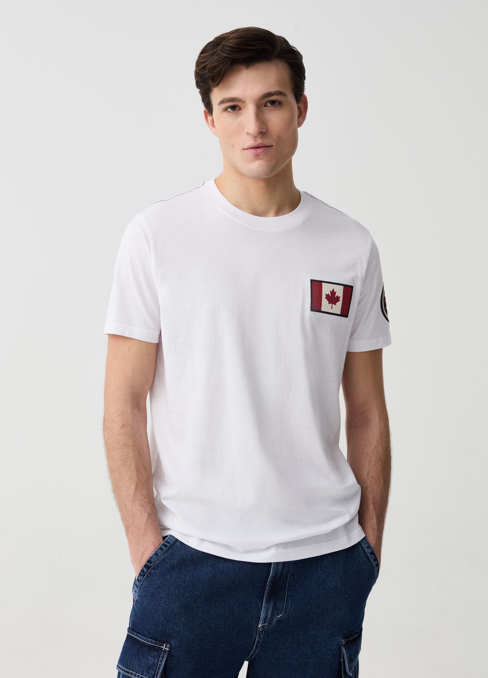 Ovs T-shirt con stampa e patch Canada Trail