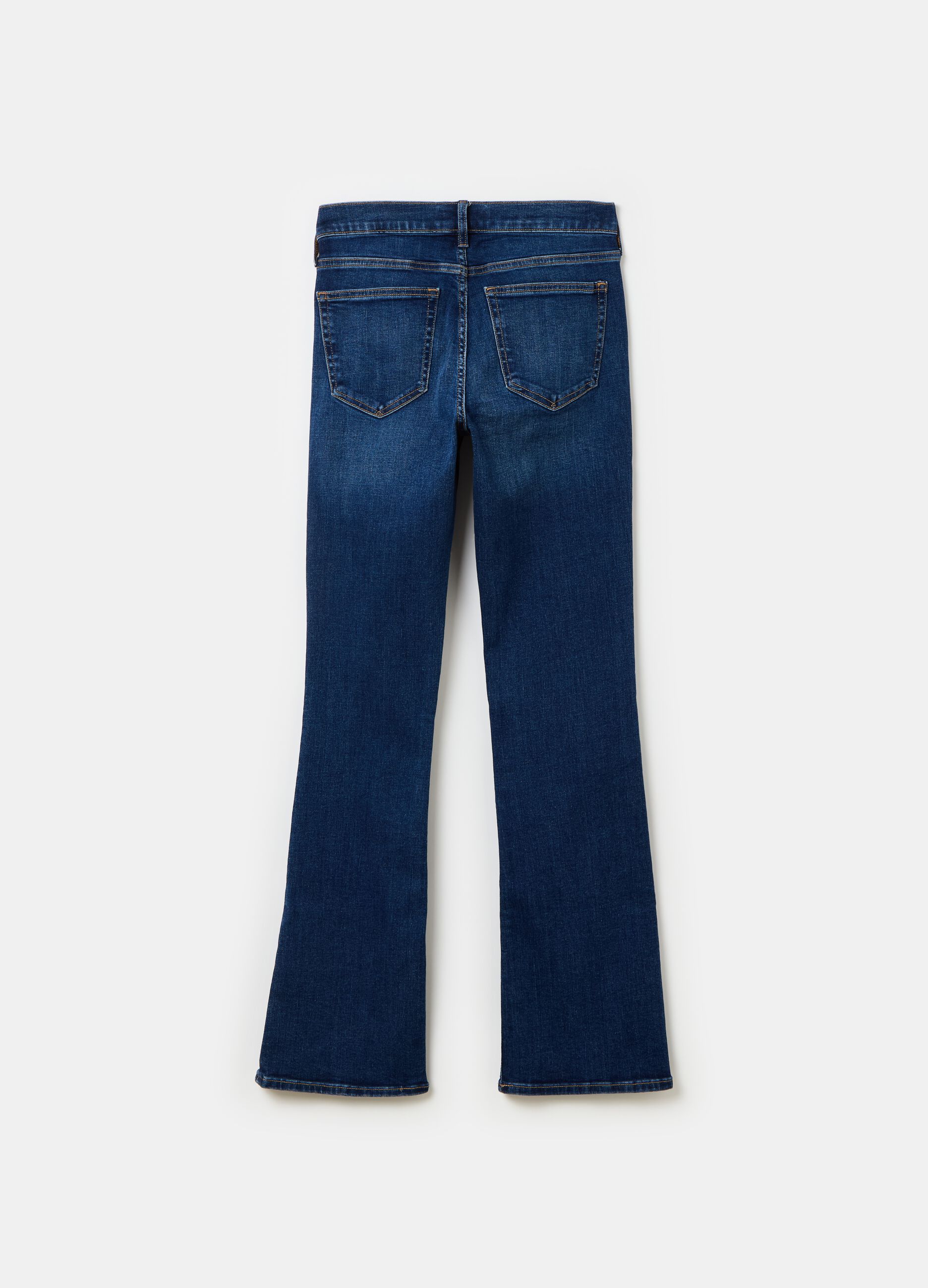 Bootcut flare-fit jeans with high waist