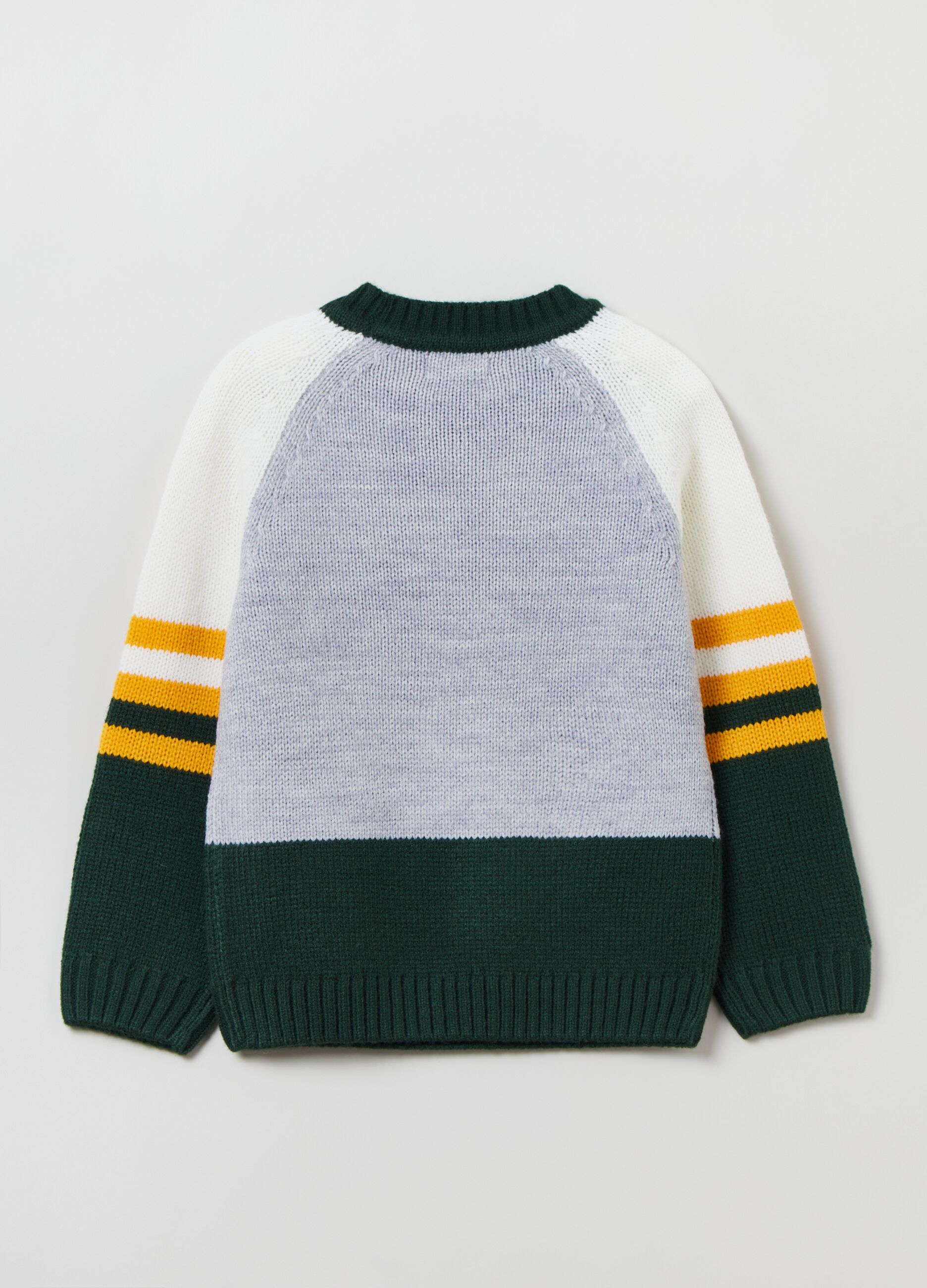 Colourblock pullover with round neck