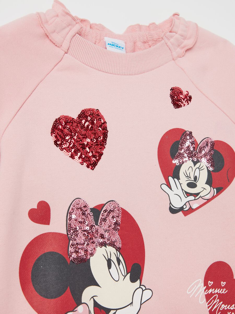 Jogging set con paillettes e stampa Minnie_2