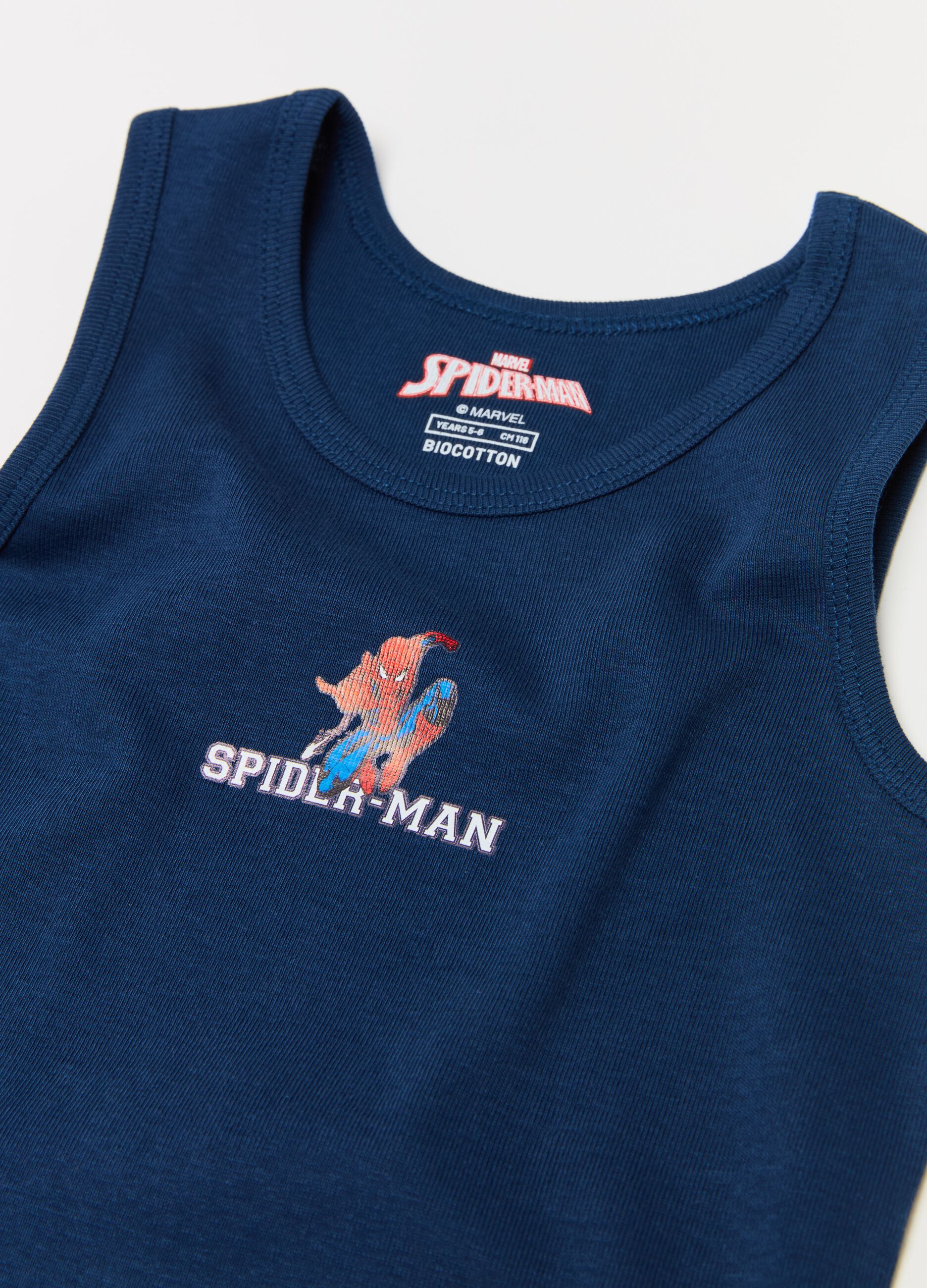 Two-pack racerback vests with Spider-Man print