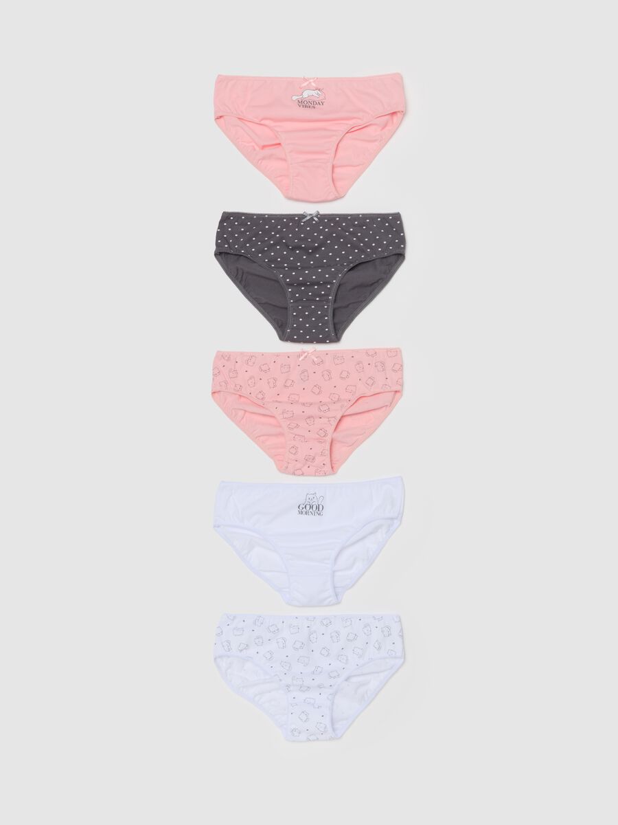 Five-pack briefs in organic cotton with print_0