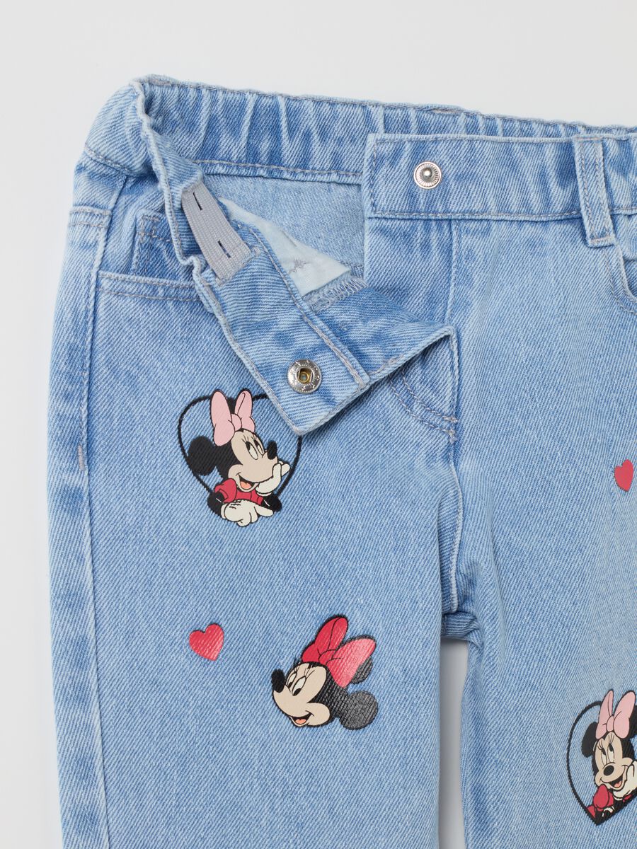 Five-pocket jeans with Minnie Mouse print_2