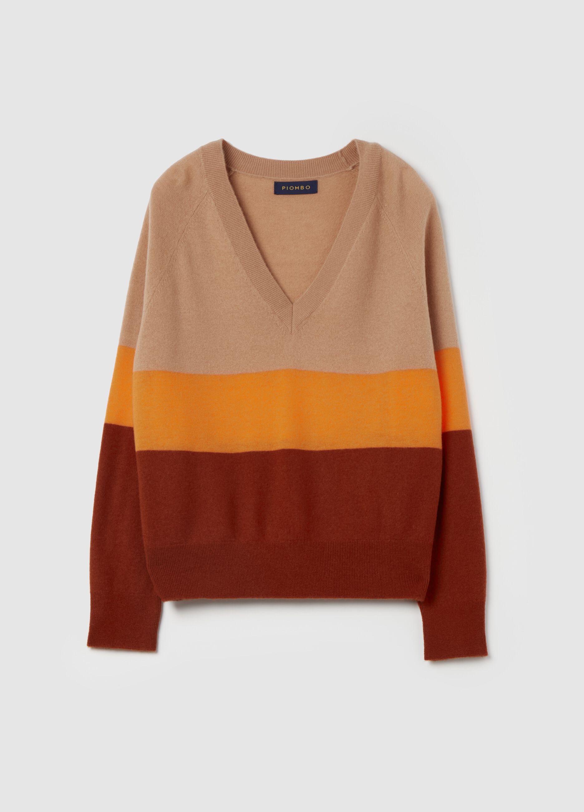 Colourblock wool pullover