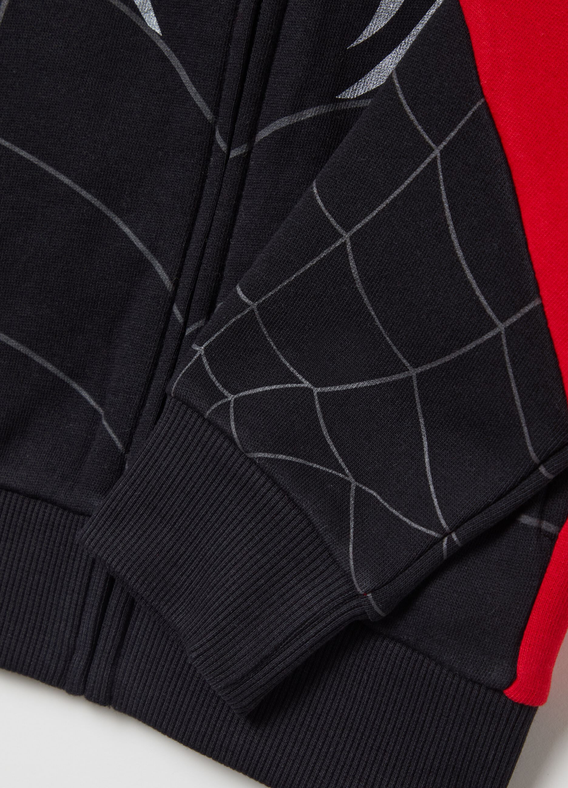 Full-zip con cappuccio stampa Spider-Man