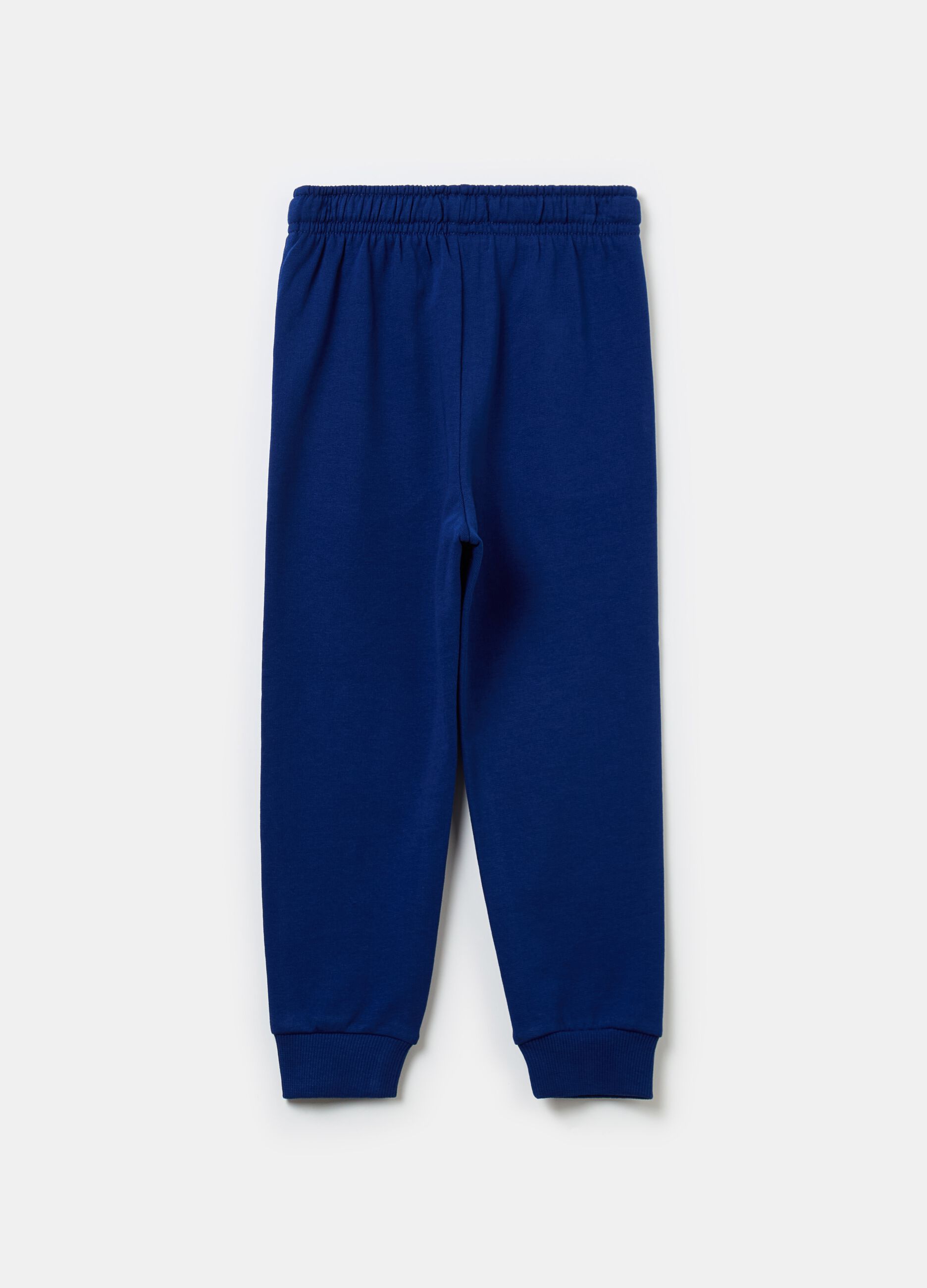 Fleece joggers with pockets and drawstring