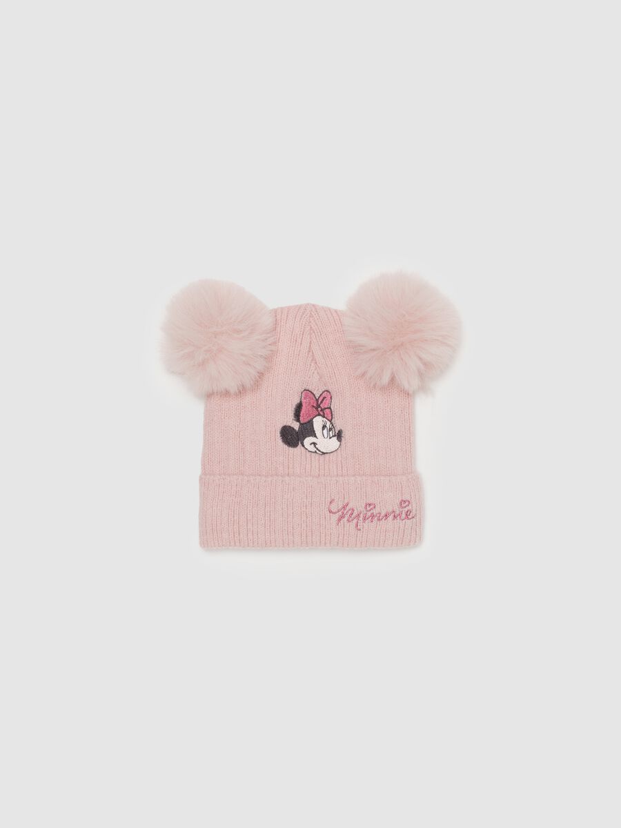 Hat with pompom and Minnie embroidery_0