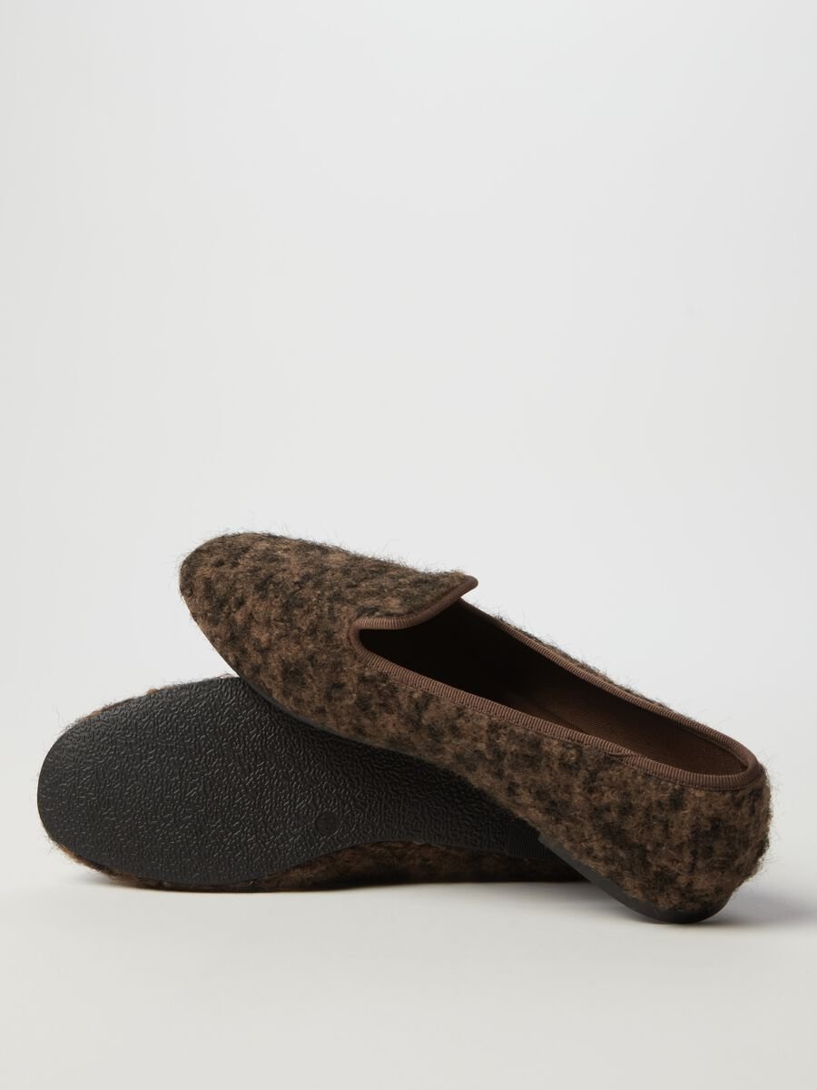 Bouclé-effect slipper shoes_1