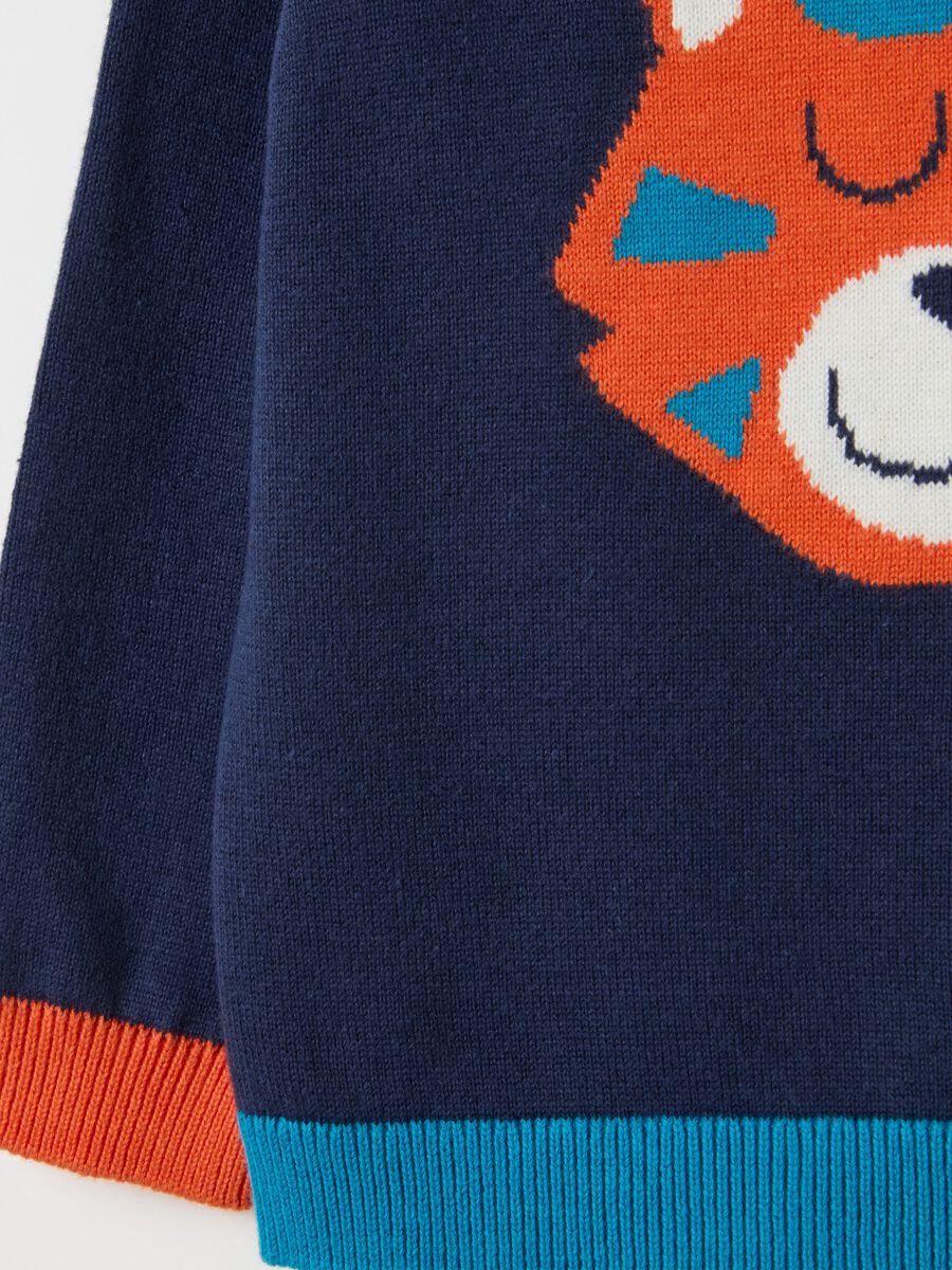 Cotton pullover with tiger design_3