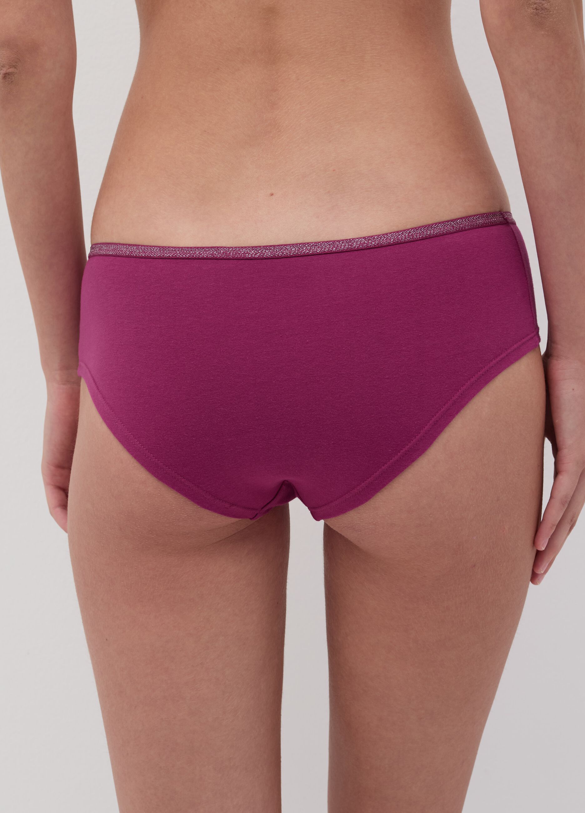 Two-pack French knickers with lurex details